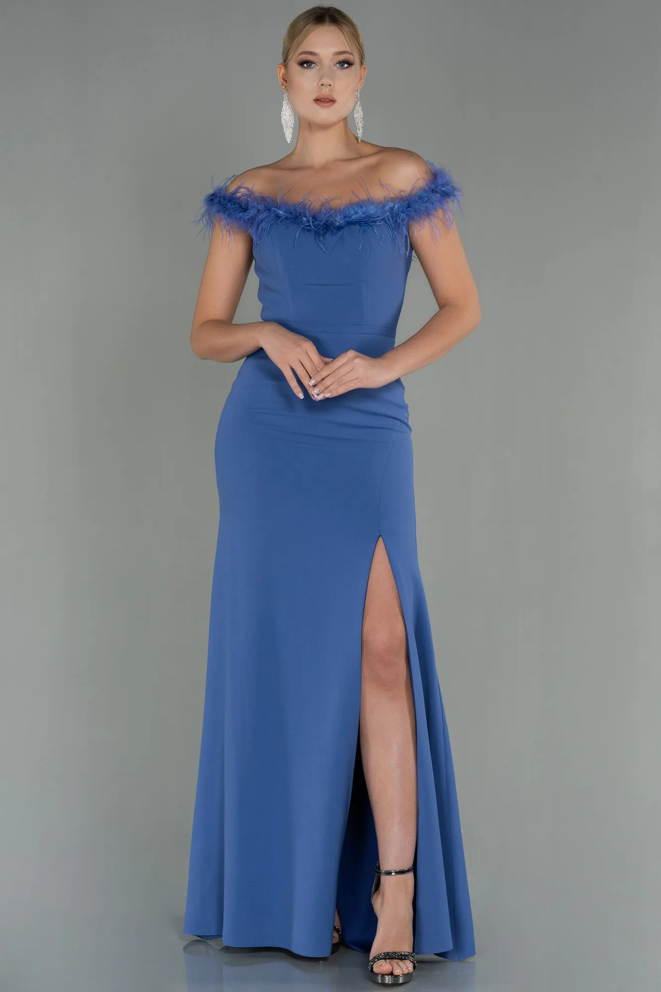 Indigo-Long Prom Gown ABU3147