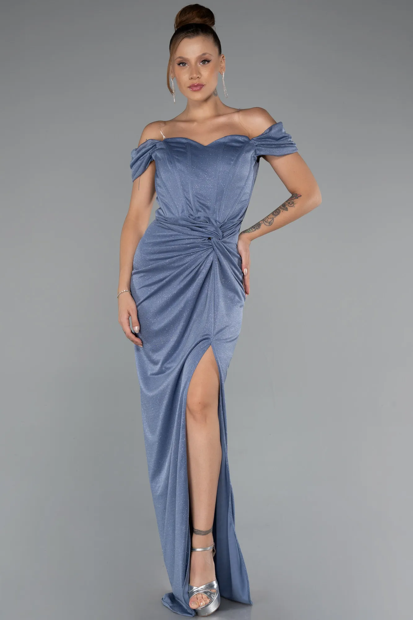 Indigo-Long Prom Gown ABU3473