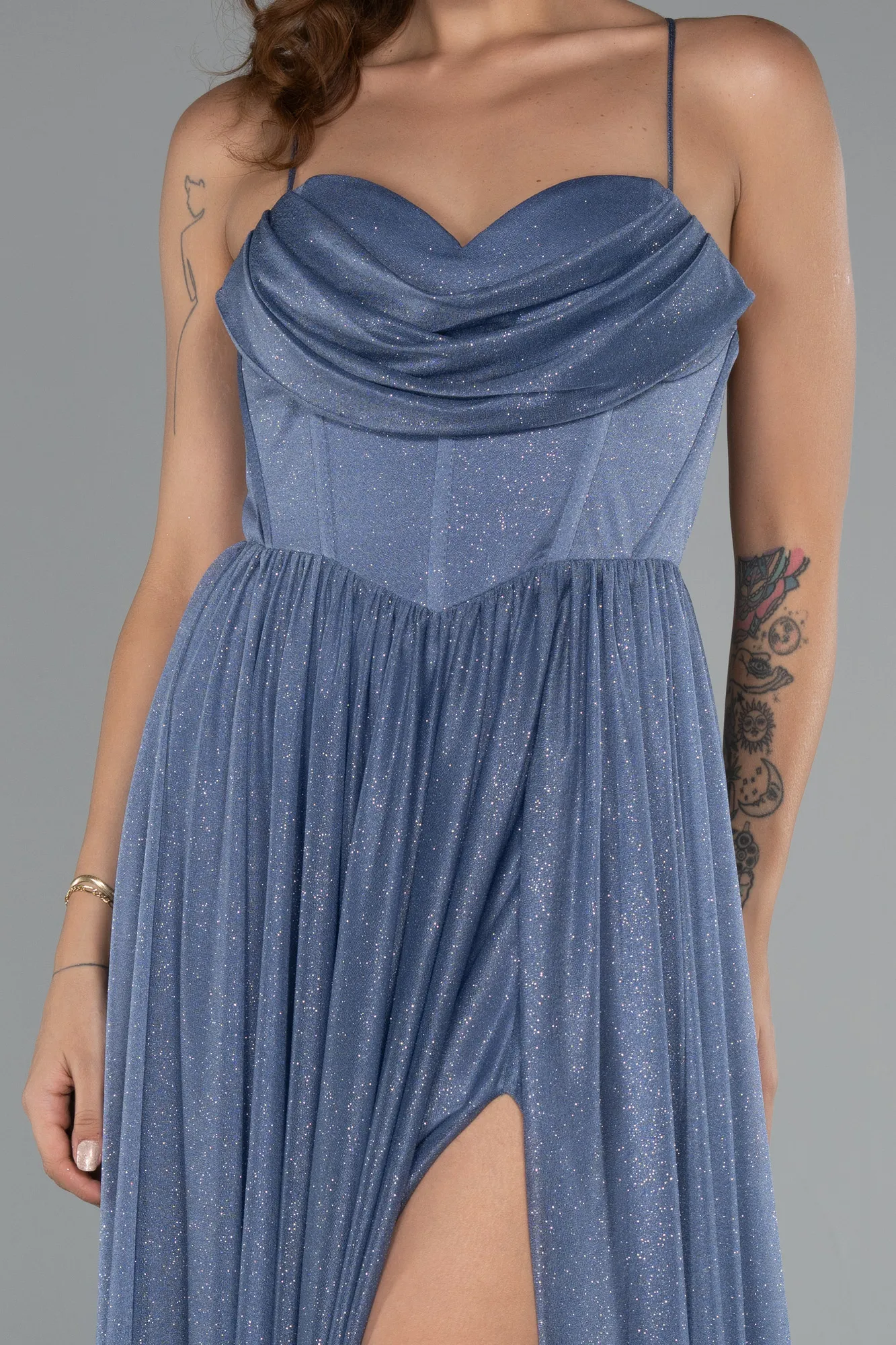 Indigo-Long Prom Gown ABU5175