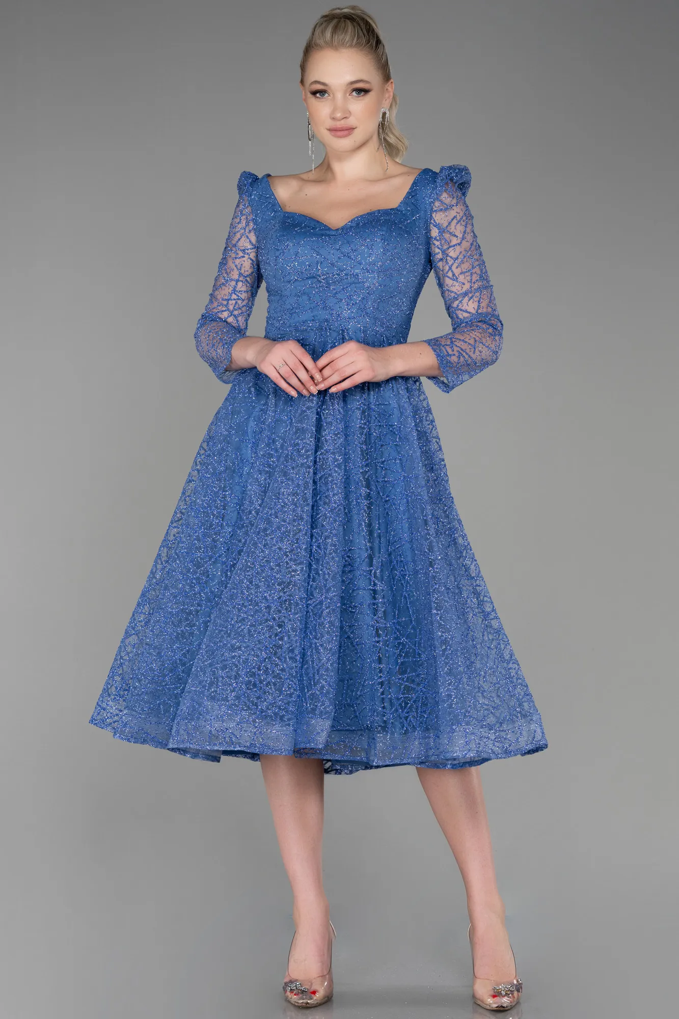 Indigo-Midi Invitation Dress ABK1668