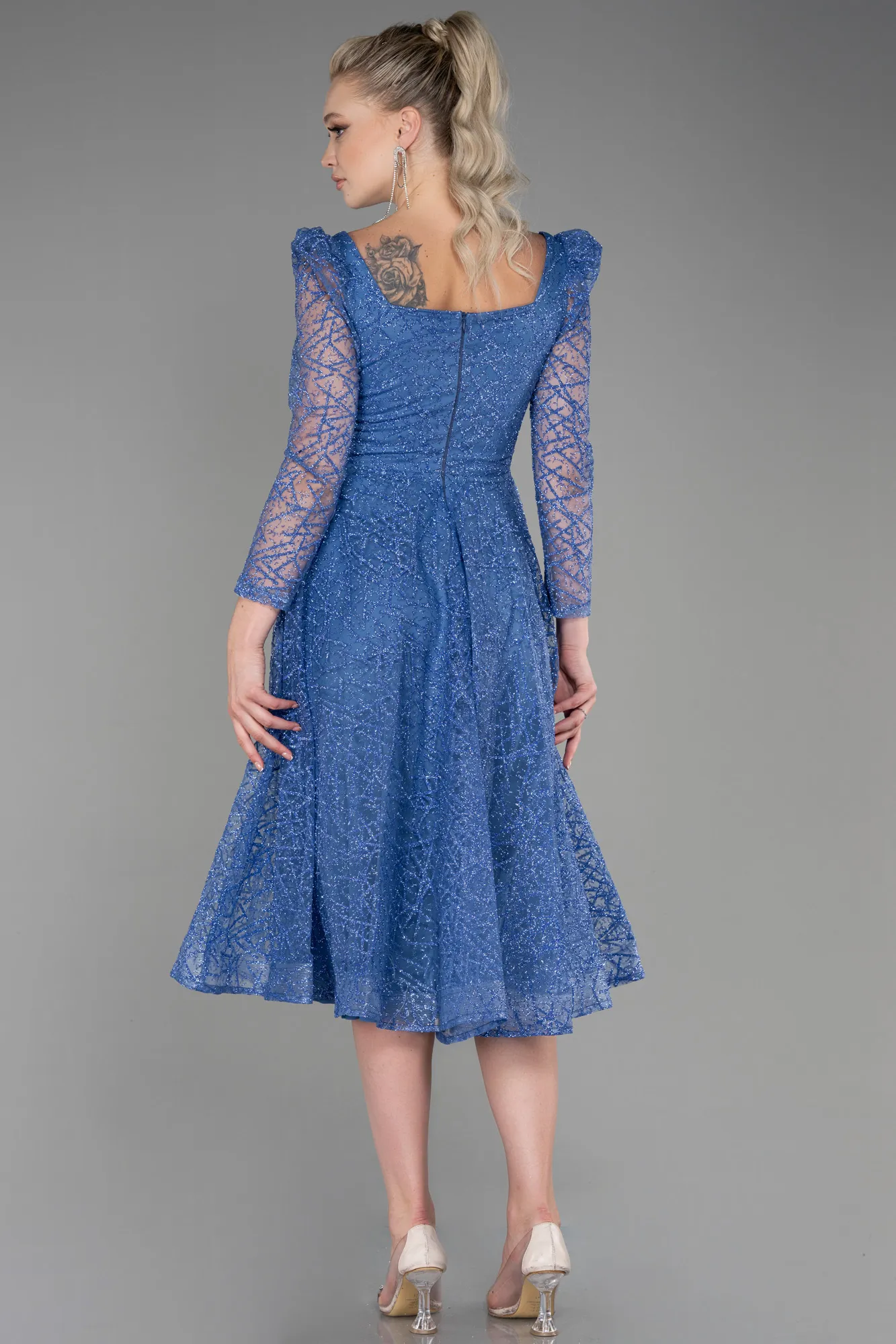 Indigo-Midi Invitation Dress ABK1668