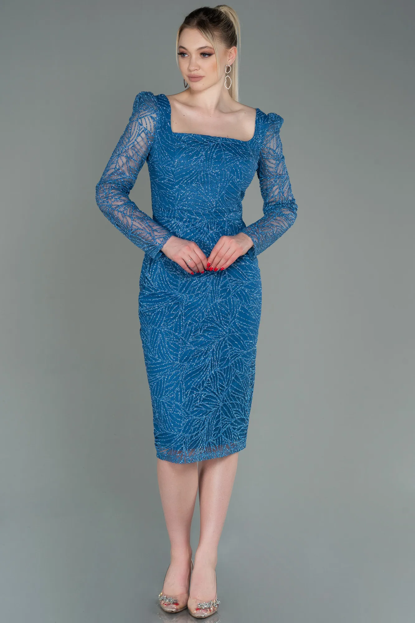 Indigo-Midi Invitation Dress ABK1749