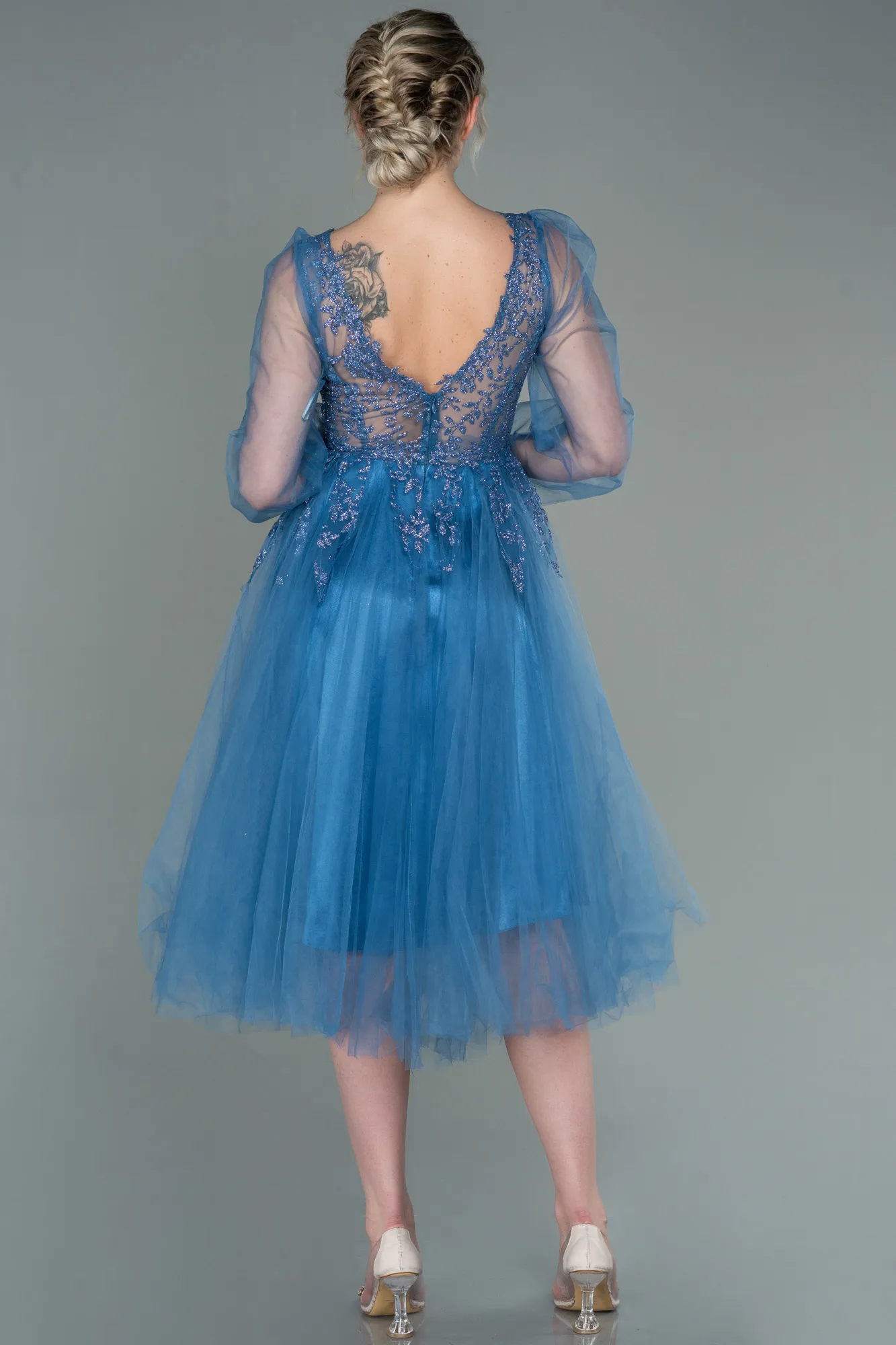 Indigo-Midi Invitation Dress ABK1771