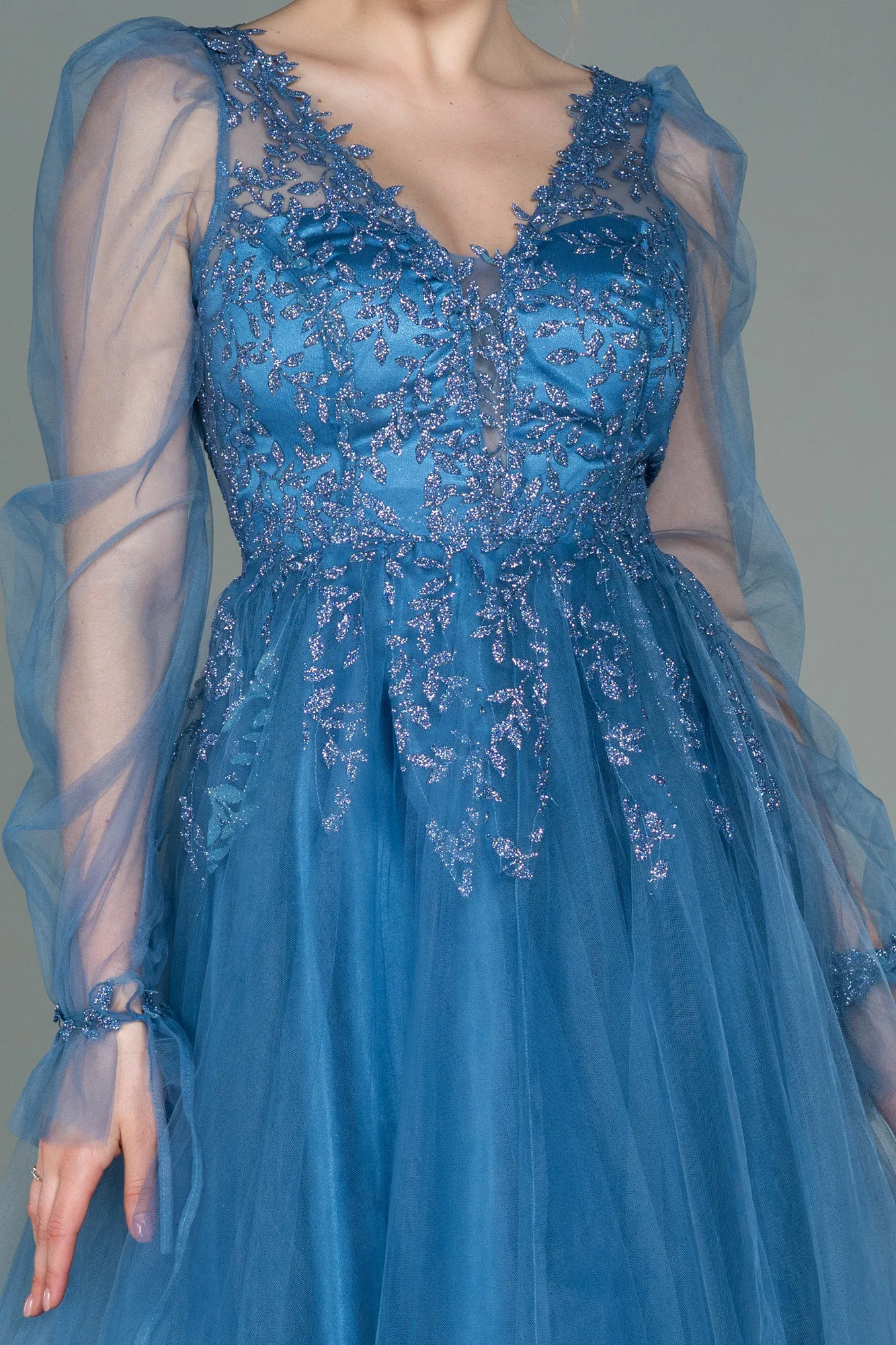 Indigo-Midi Invitation Dress ABK1771