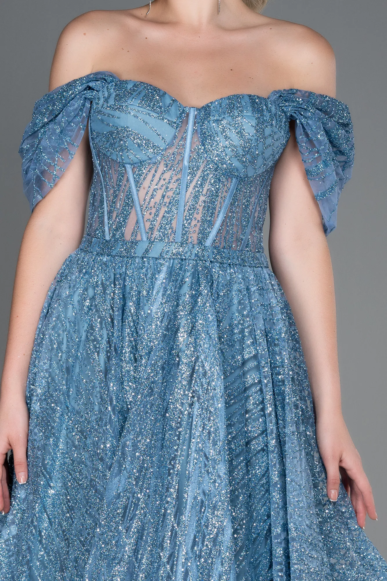 Indigo-Midi Invitation Dress ABK1810