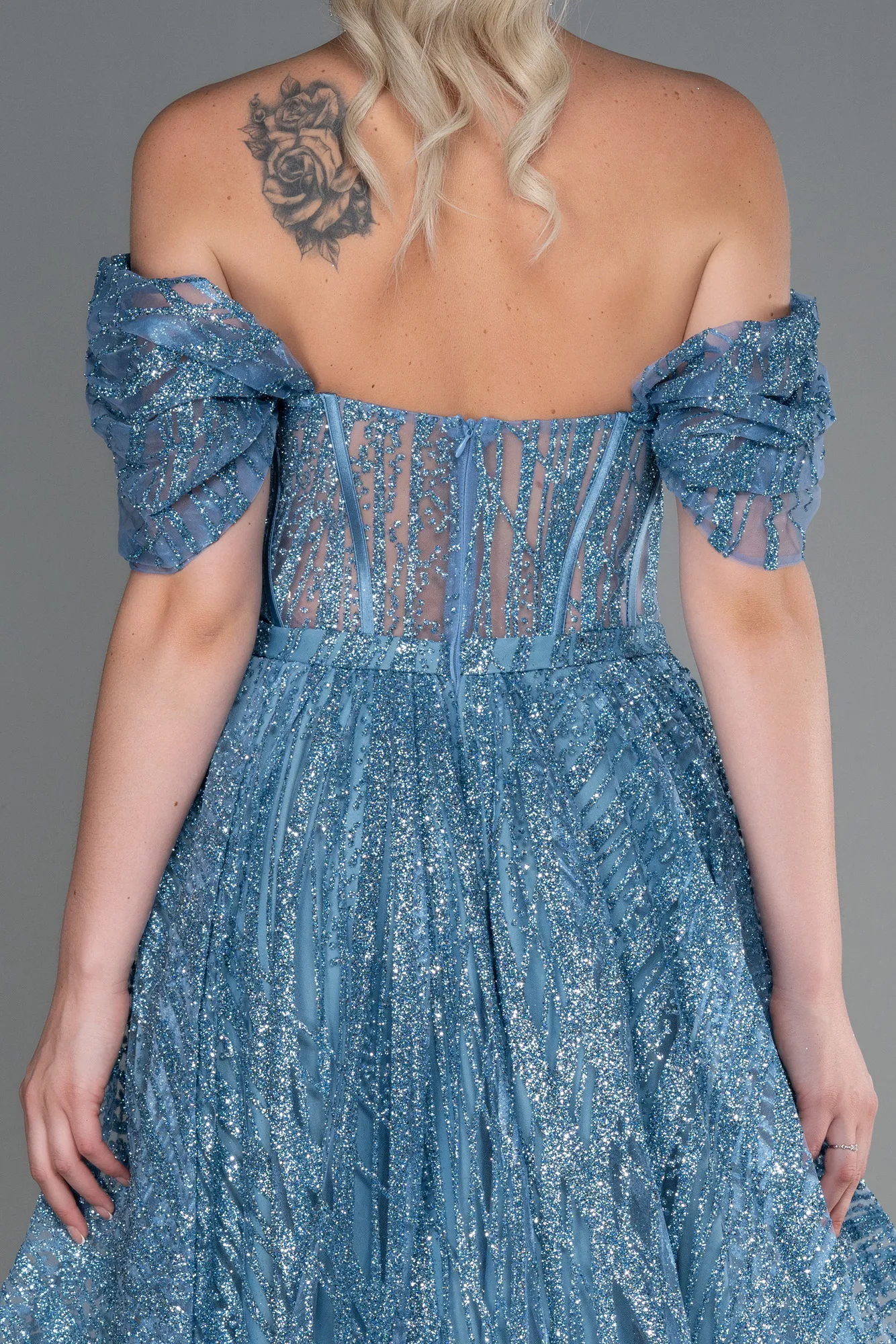 Indigo-Midi Invitation Dress ABK1810