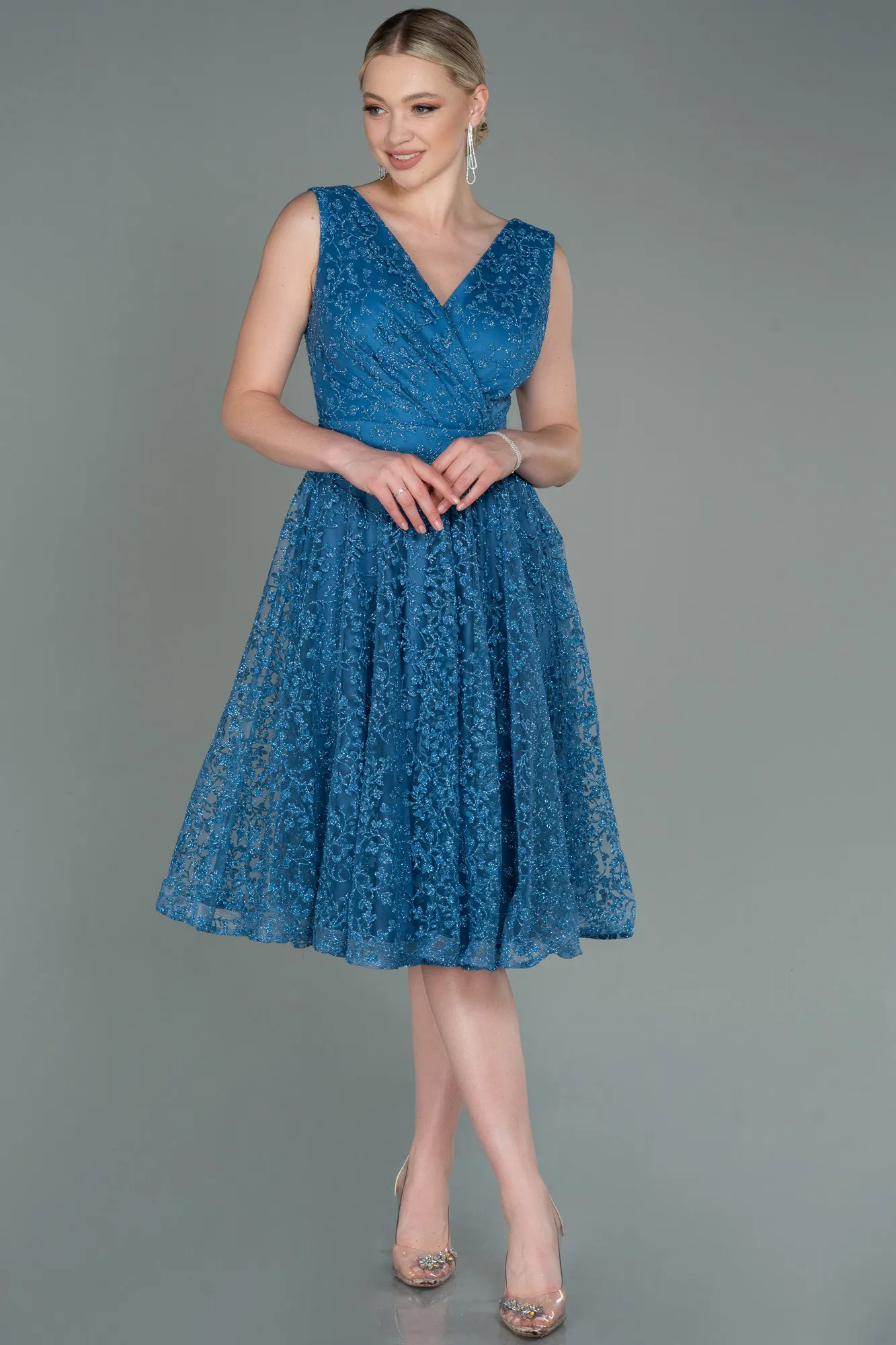 Indigo-Midi Night Dress ABK1794
