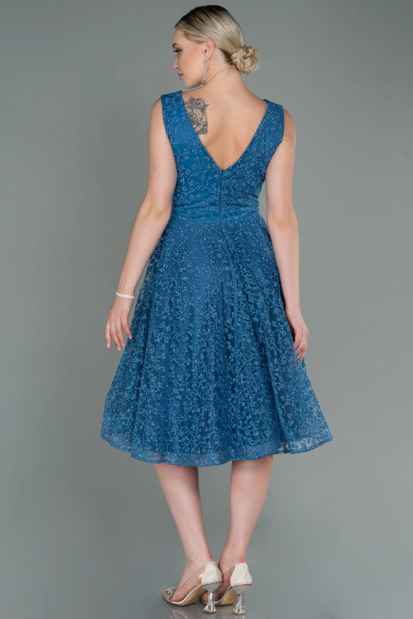 Indigo-Midi Night Dress ABK1794