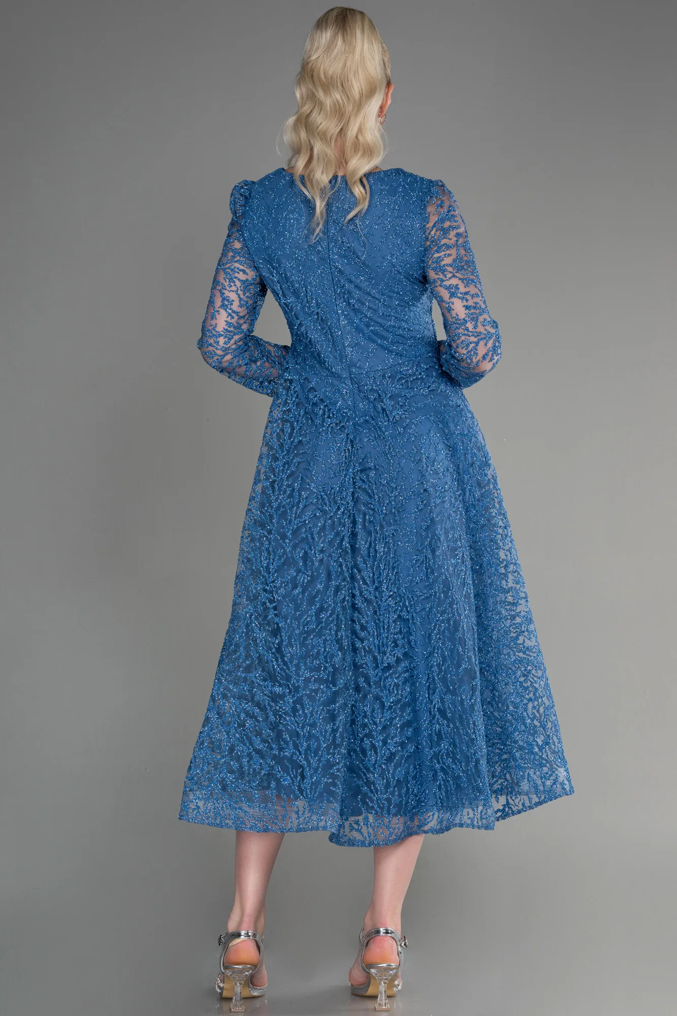Indigo-Midi Party Dress ABK1969