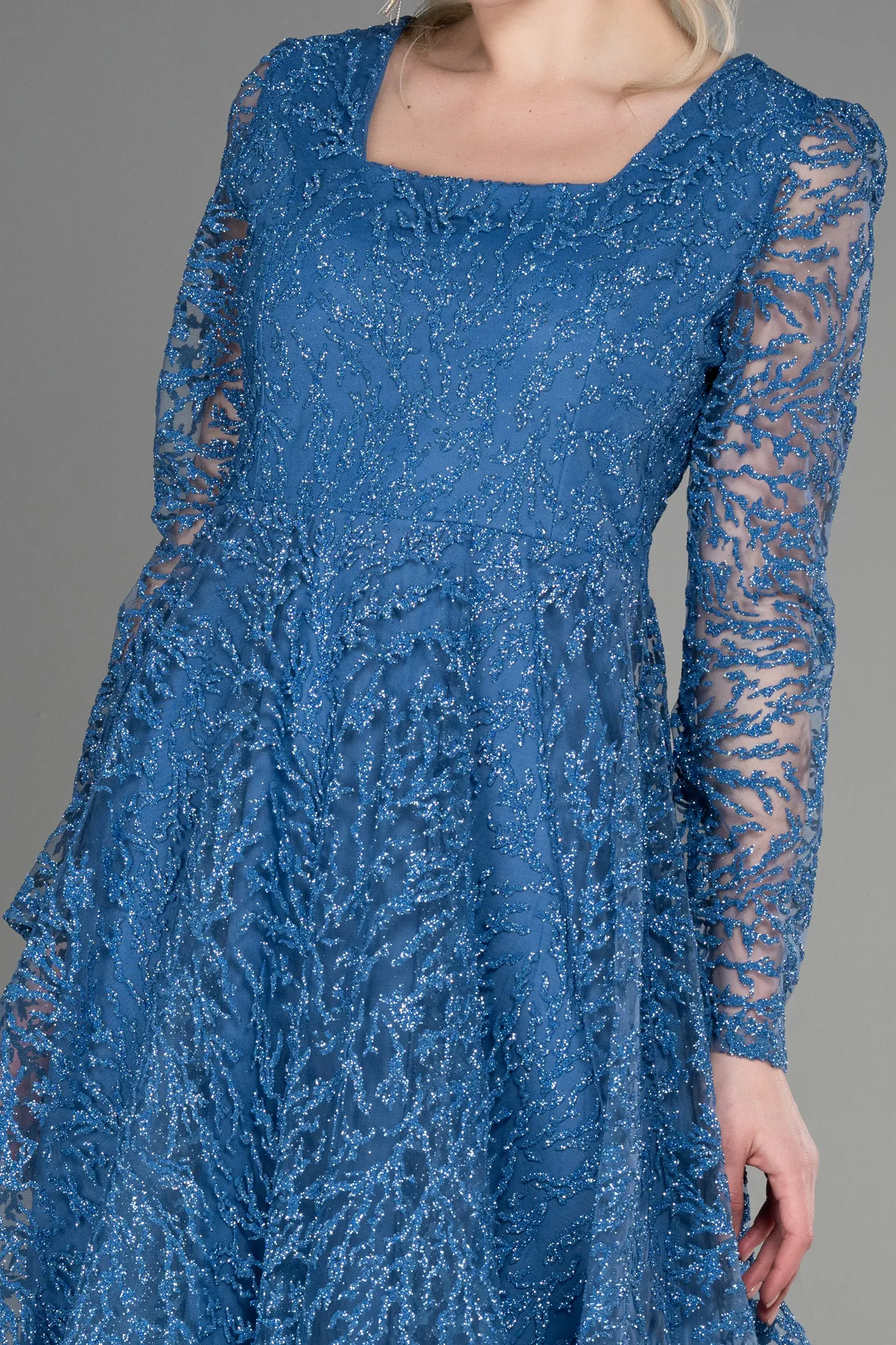 Indigo-Midi Party Dress ABK1969