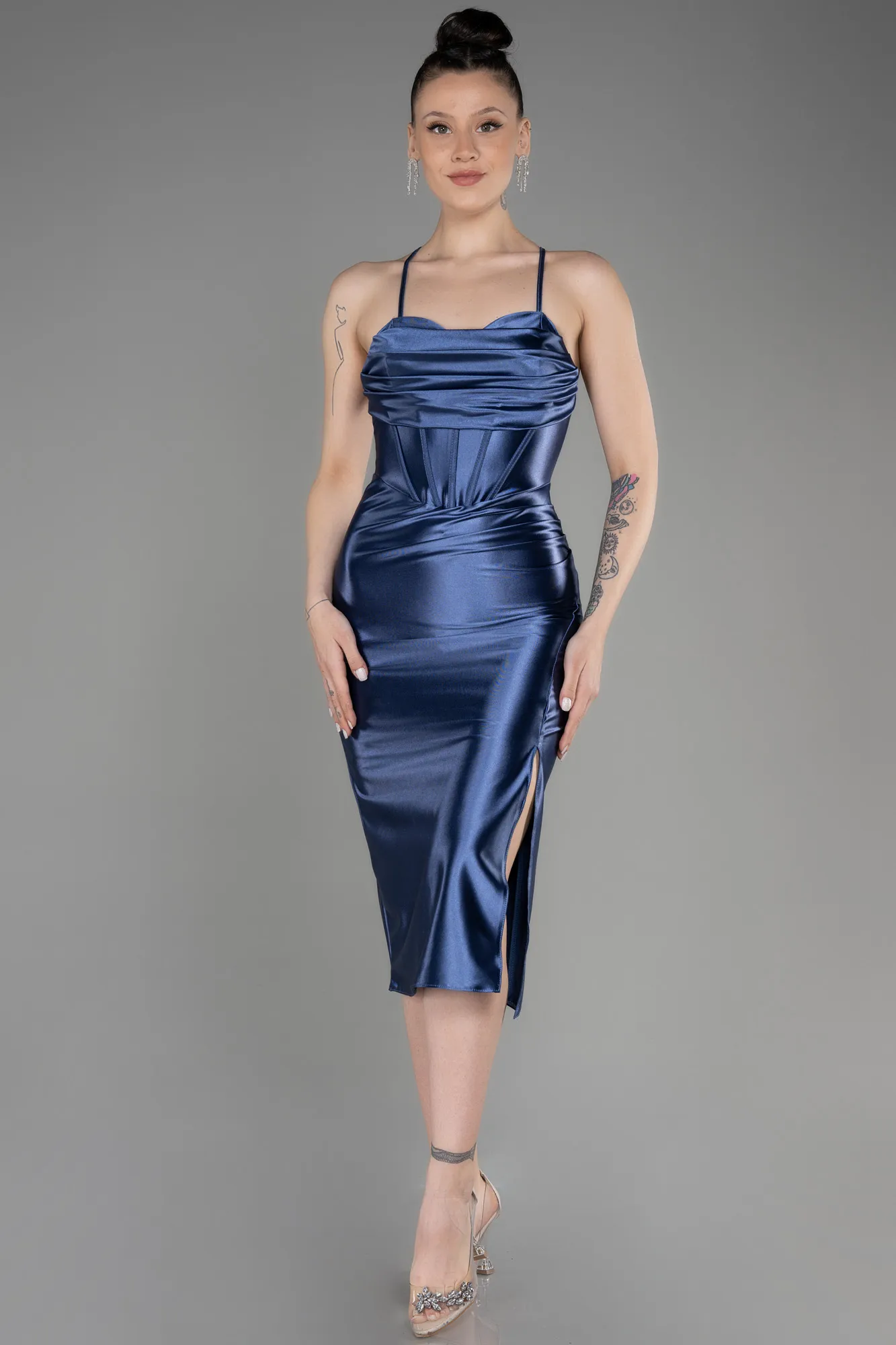Indigo-Midi Party Dress ABK2019