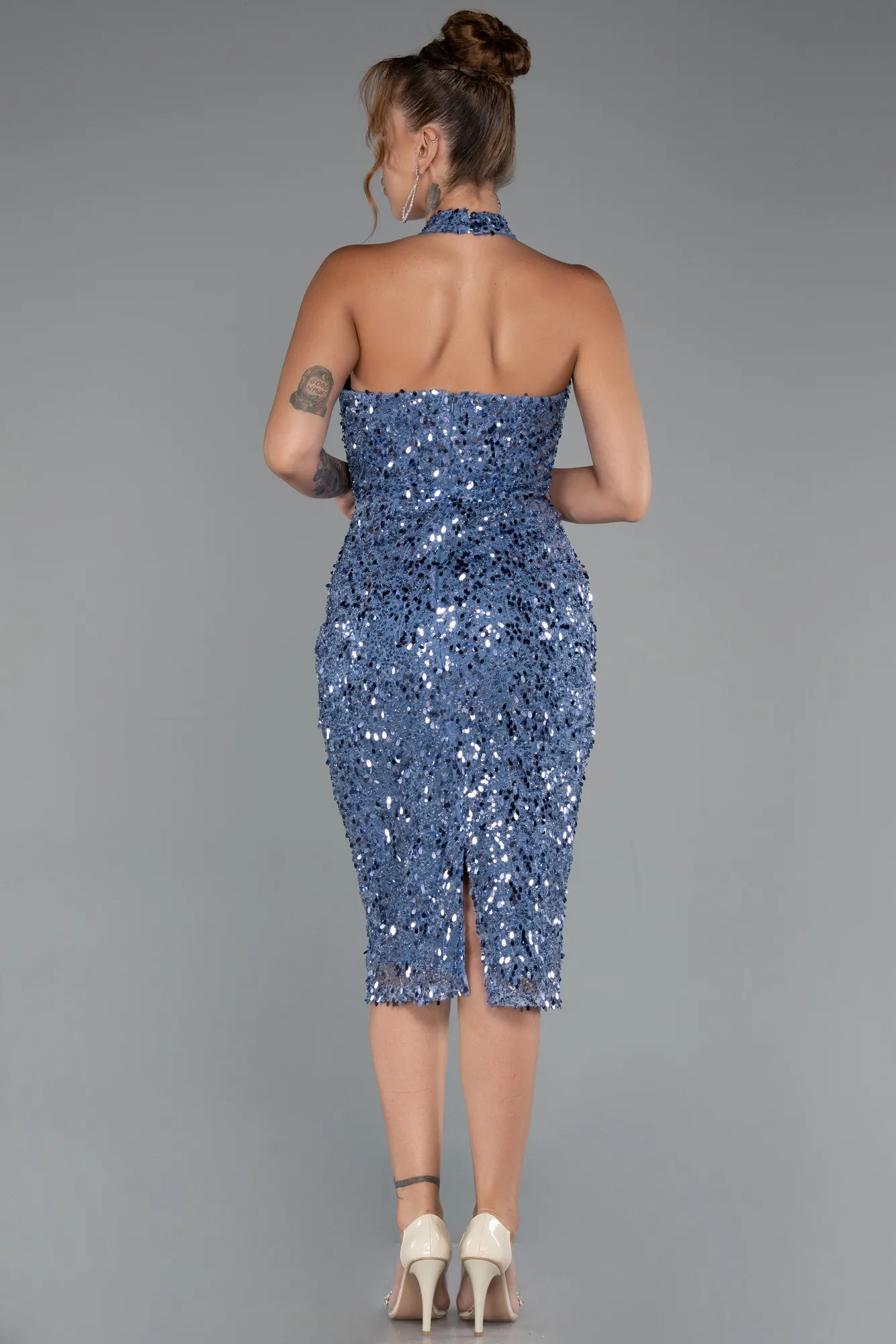 Indigo-Midi Stony Cocktail Dress ABK2437