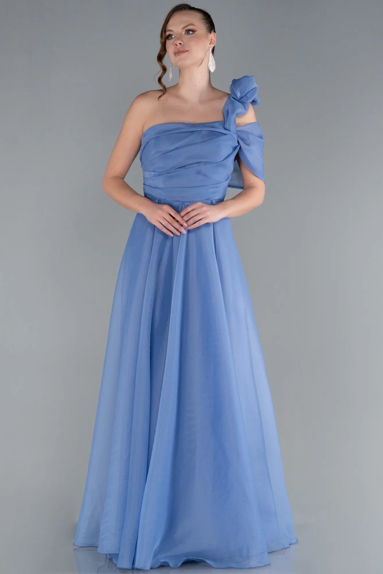 Indigo-One Shoulder Long Prom Dress ABU4727