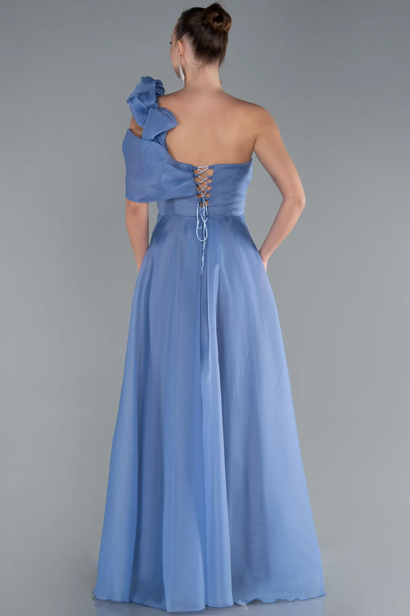 Indigo-One Shoulder Long Prom Dress ABU4727