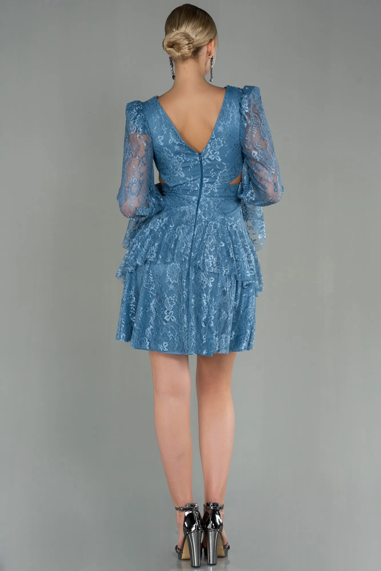 Indigo-Short Dantelle Invitation Dress ABK1699