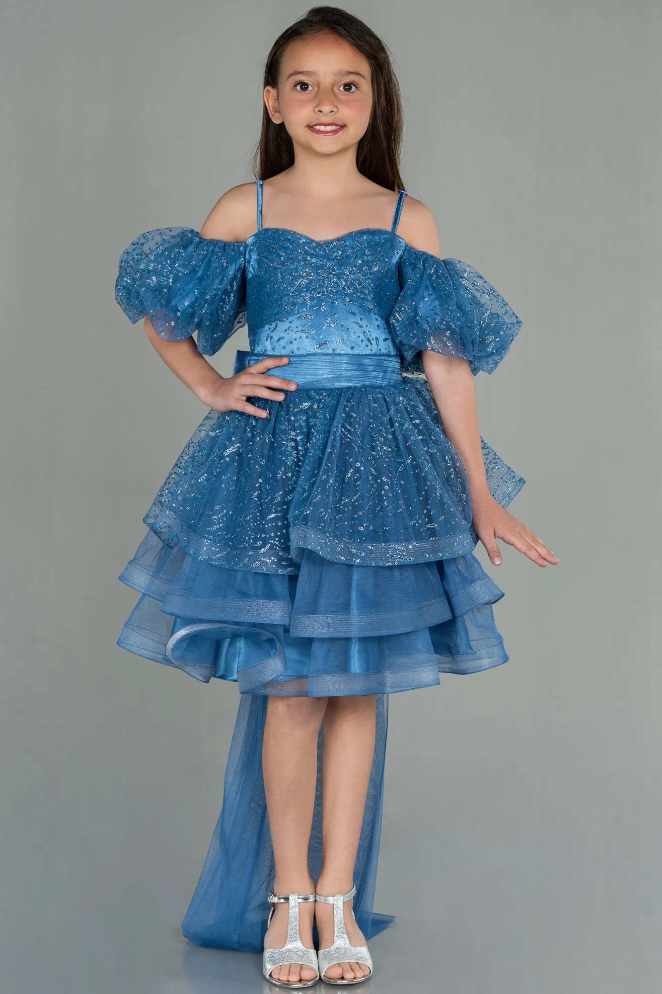 Indigo-Short Girl Dress ABK1716