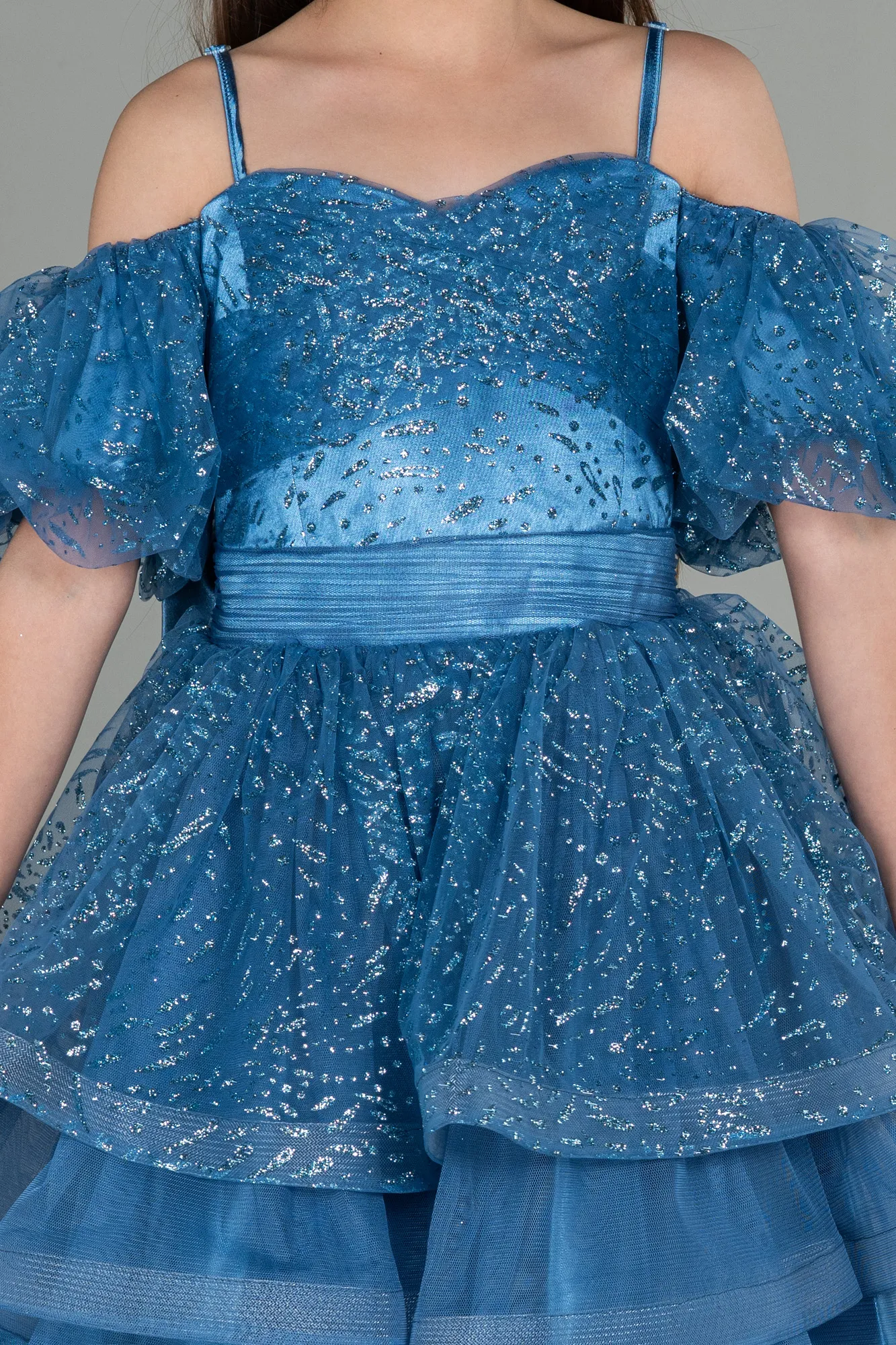 Indigo-Short Girl Dress ABK1716