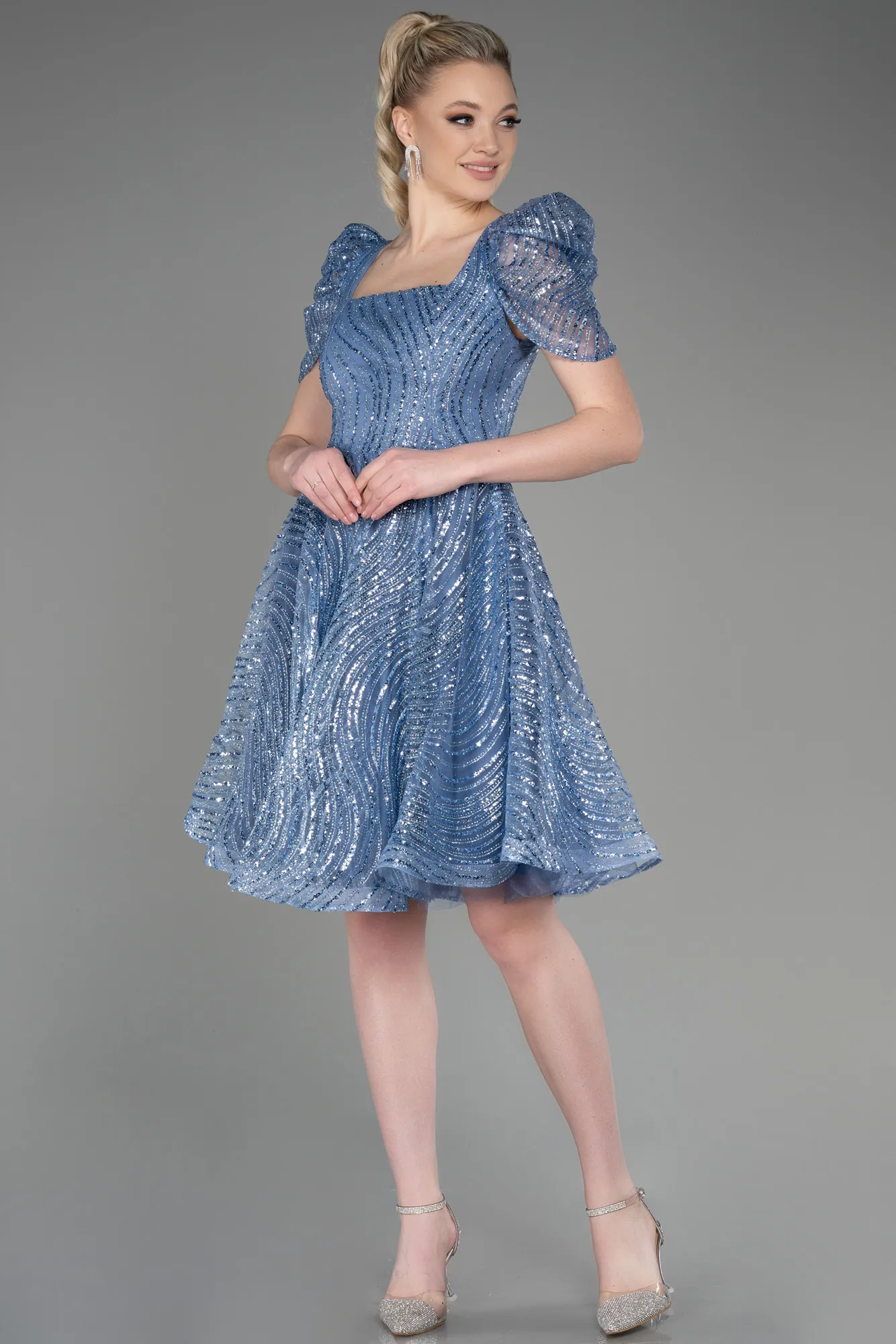 Indigo-Short Party Dress ABK2001