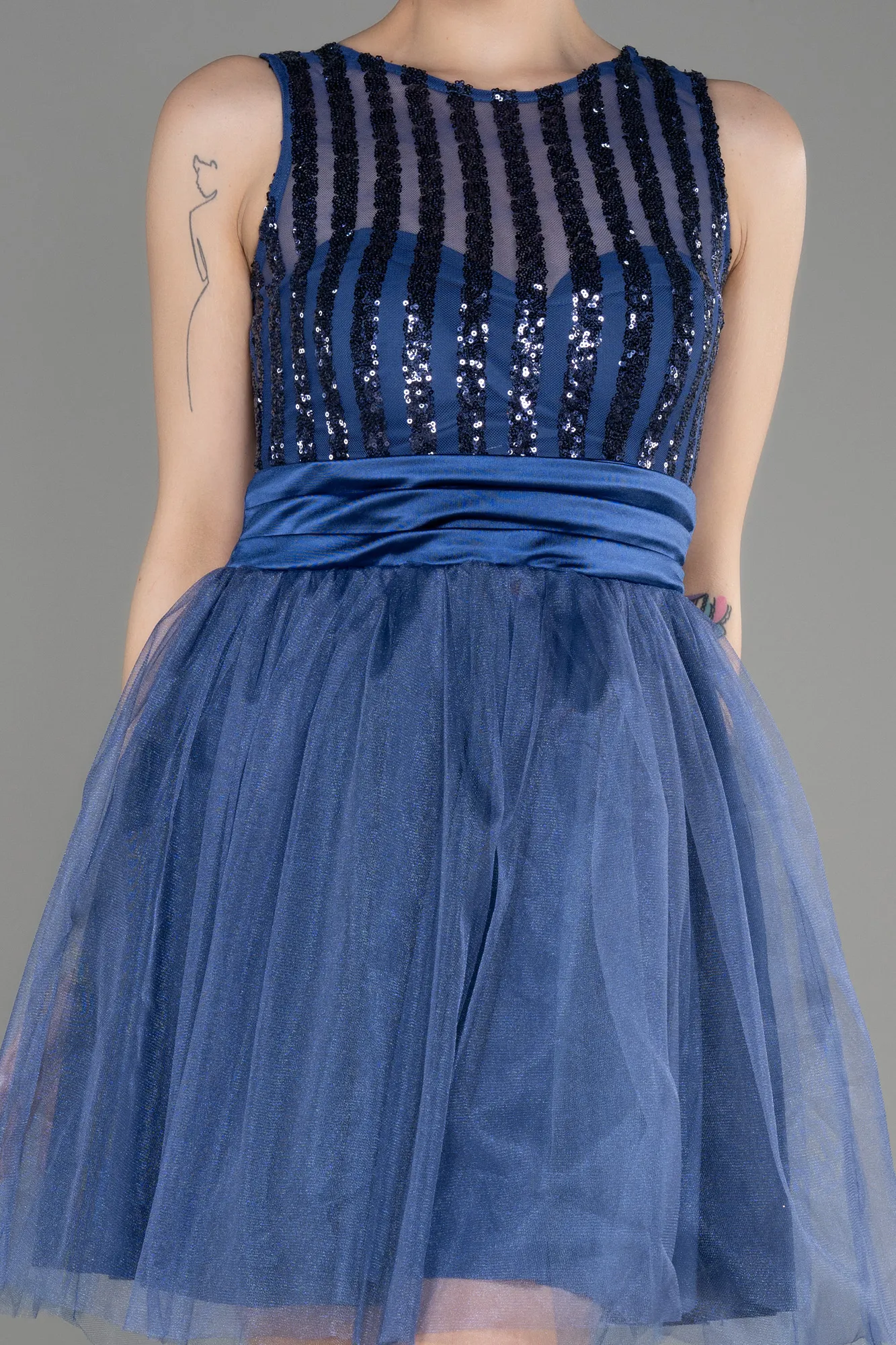 Indigo-Short Prom Gown ABK2016
