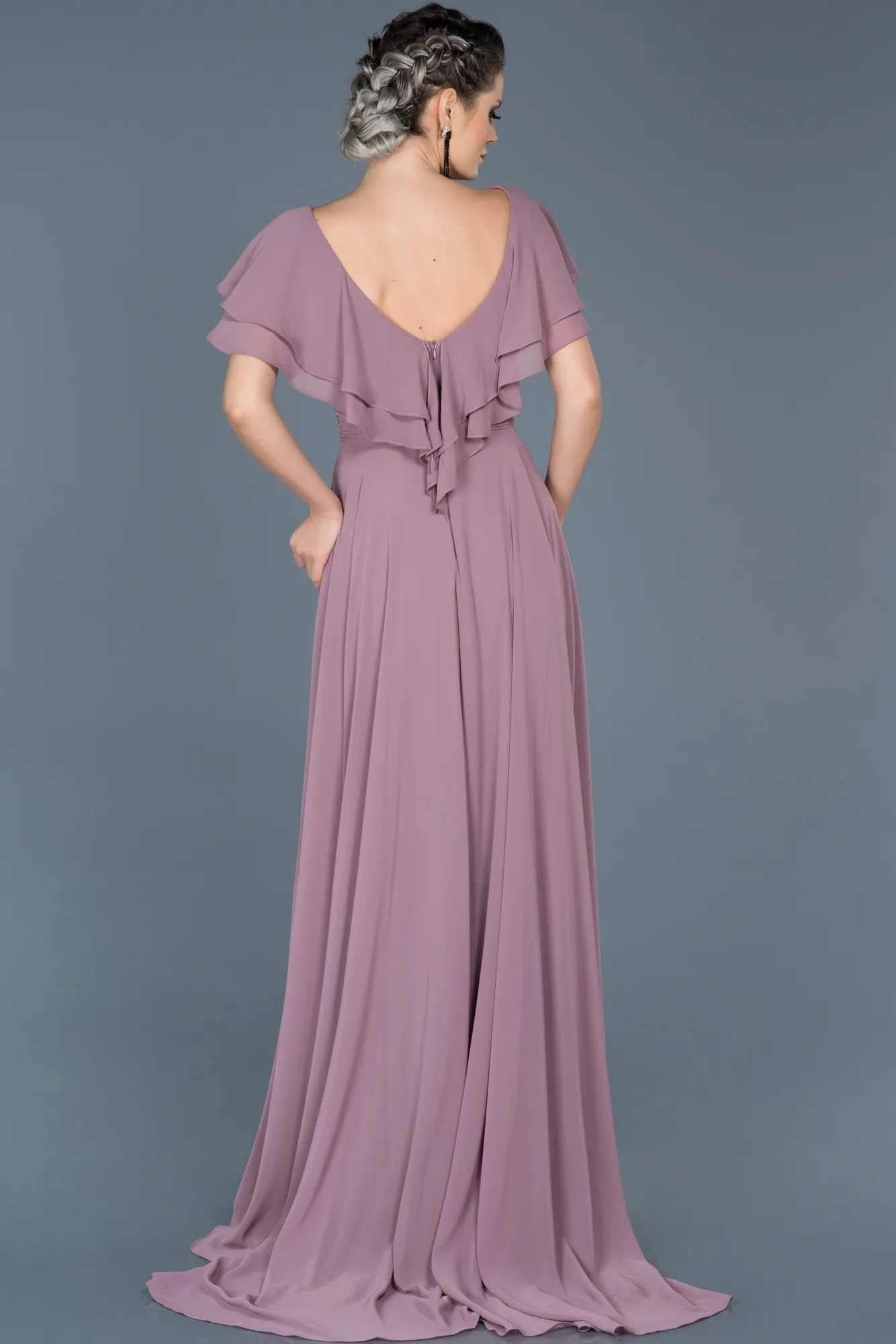 Lavender-Long Plus Size Evening Dress ABU032