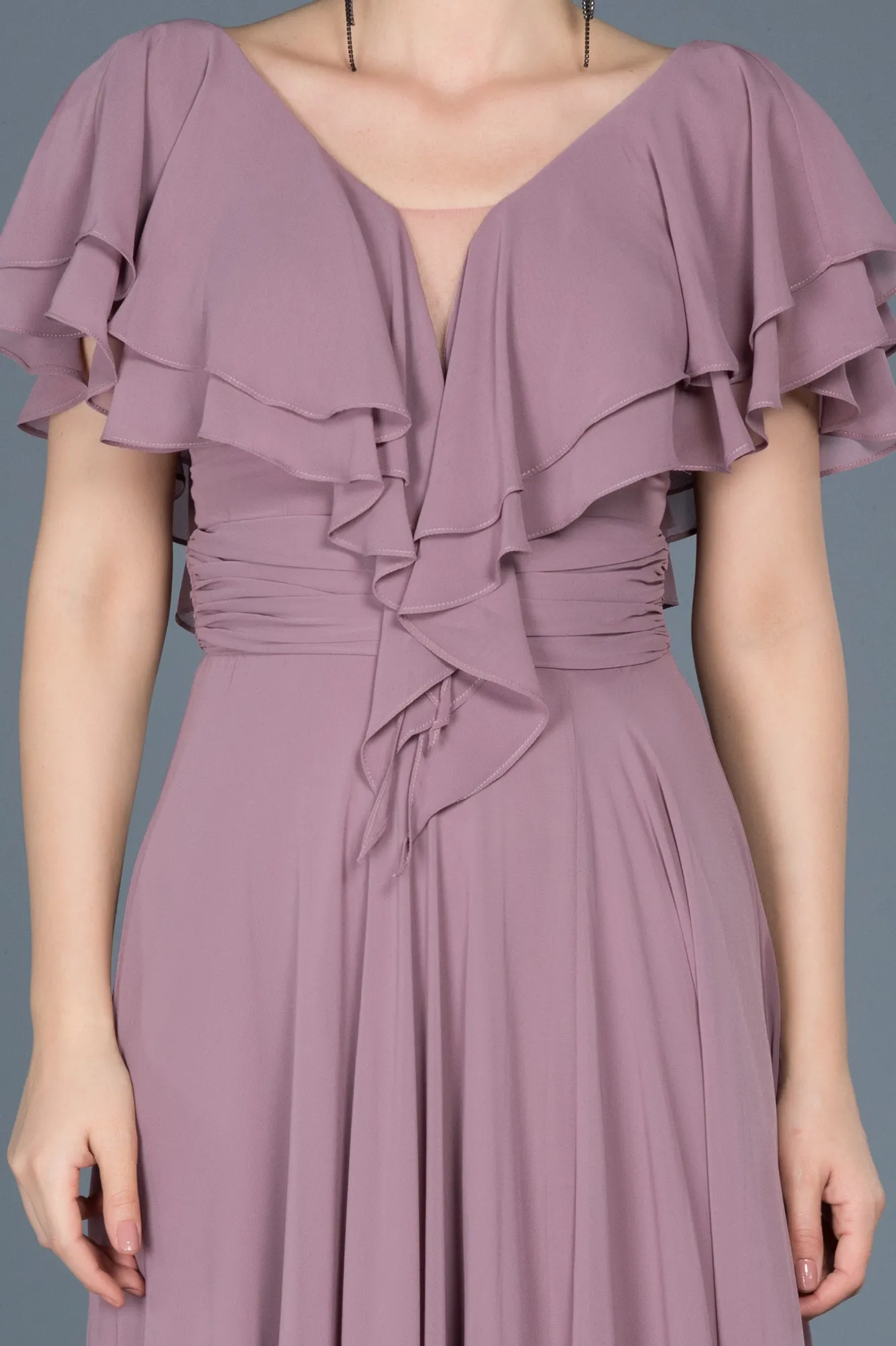 Lavender-Long Plus Size Evening Dress ABU032