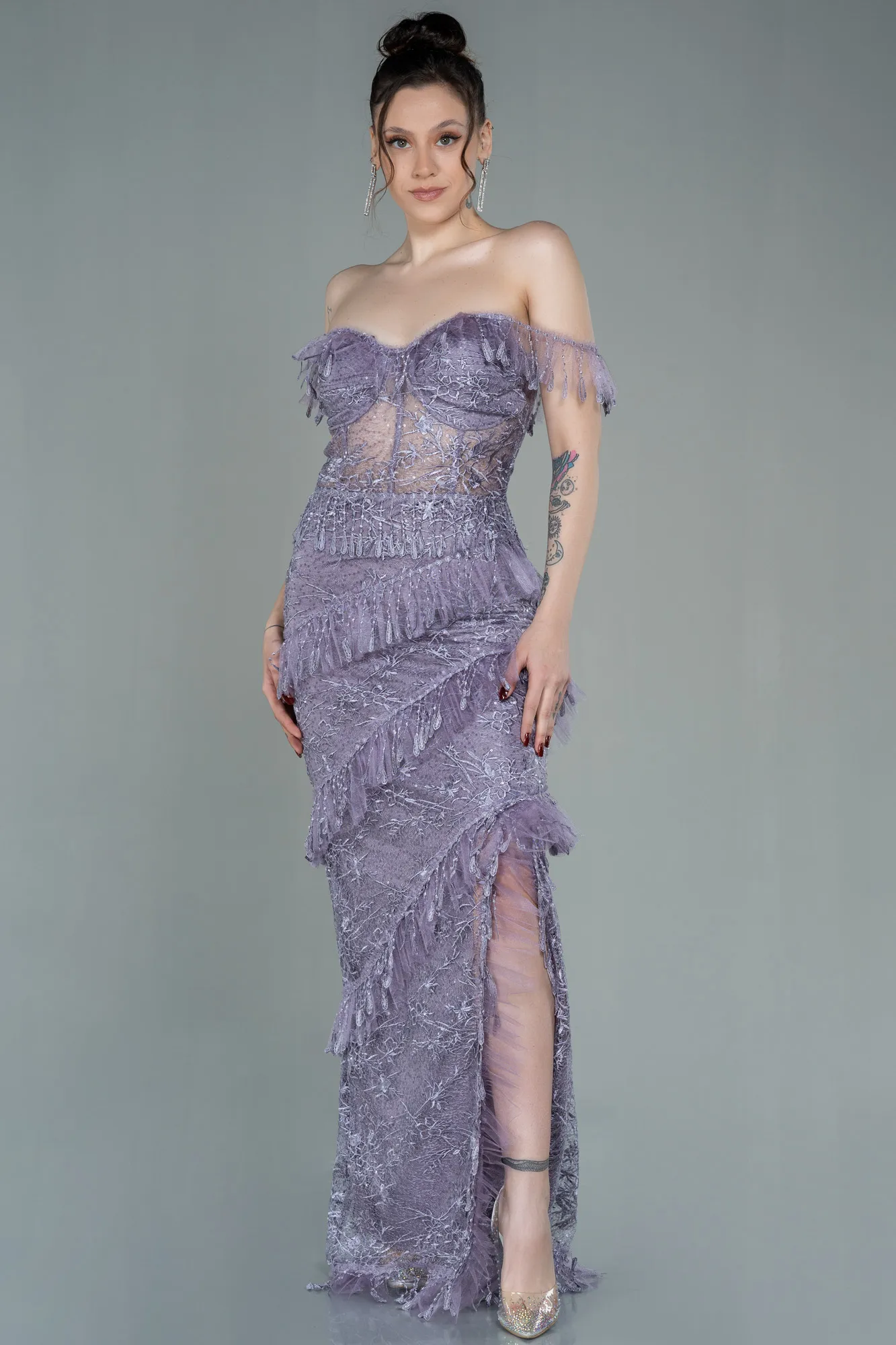 Lavender-Long Evening Dress ABU1596