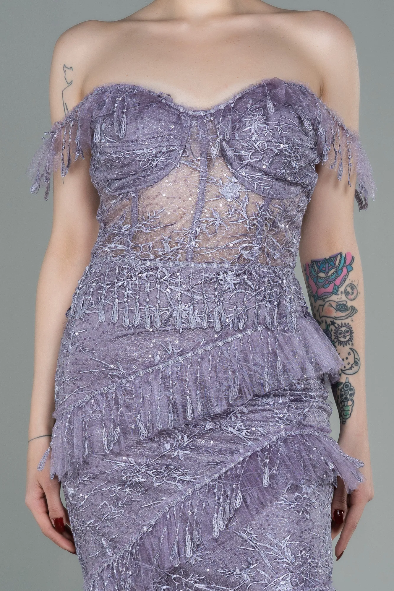 Lavender-Long Evening Dress ABU1596