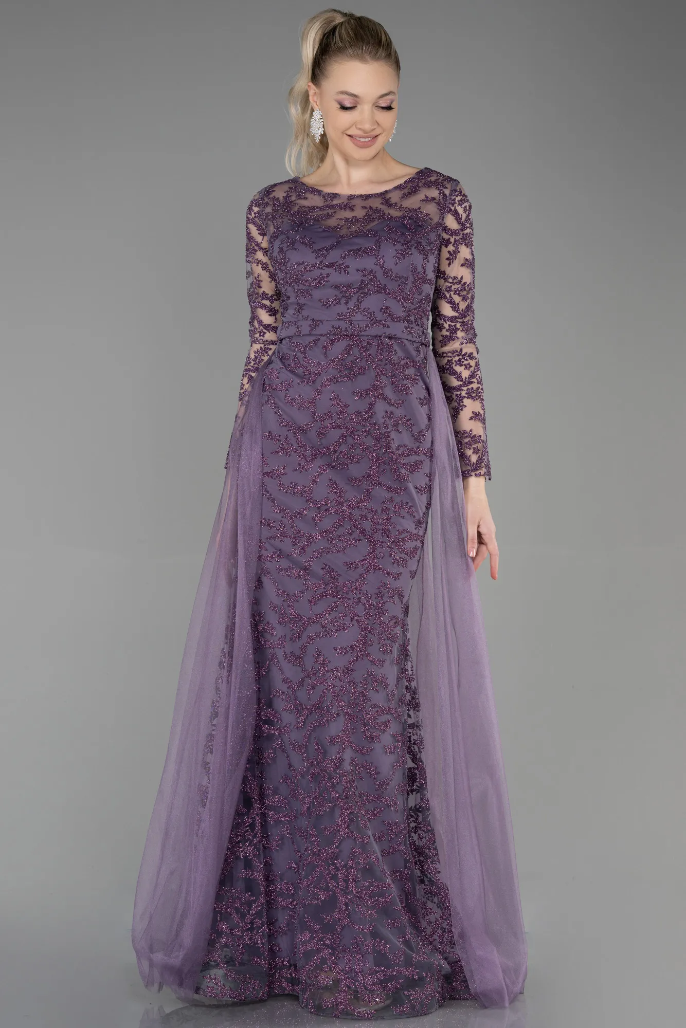 Lavender-Long Evening Dress ABU2237