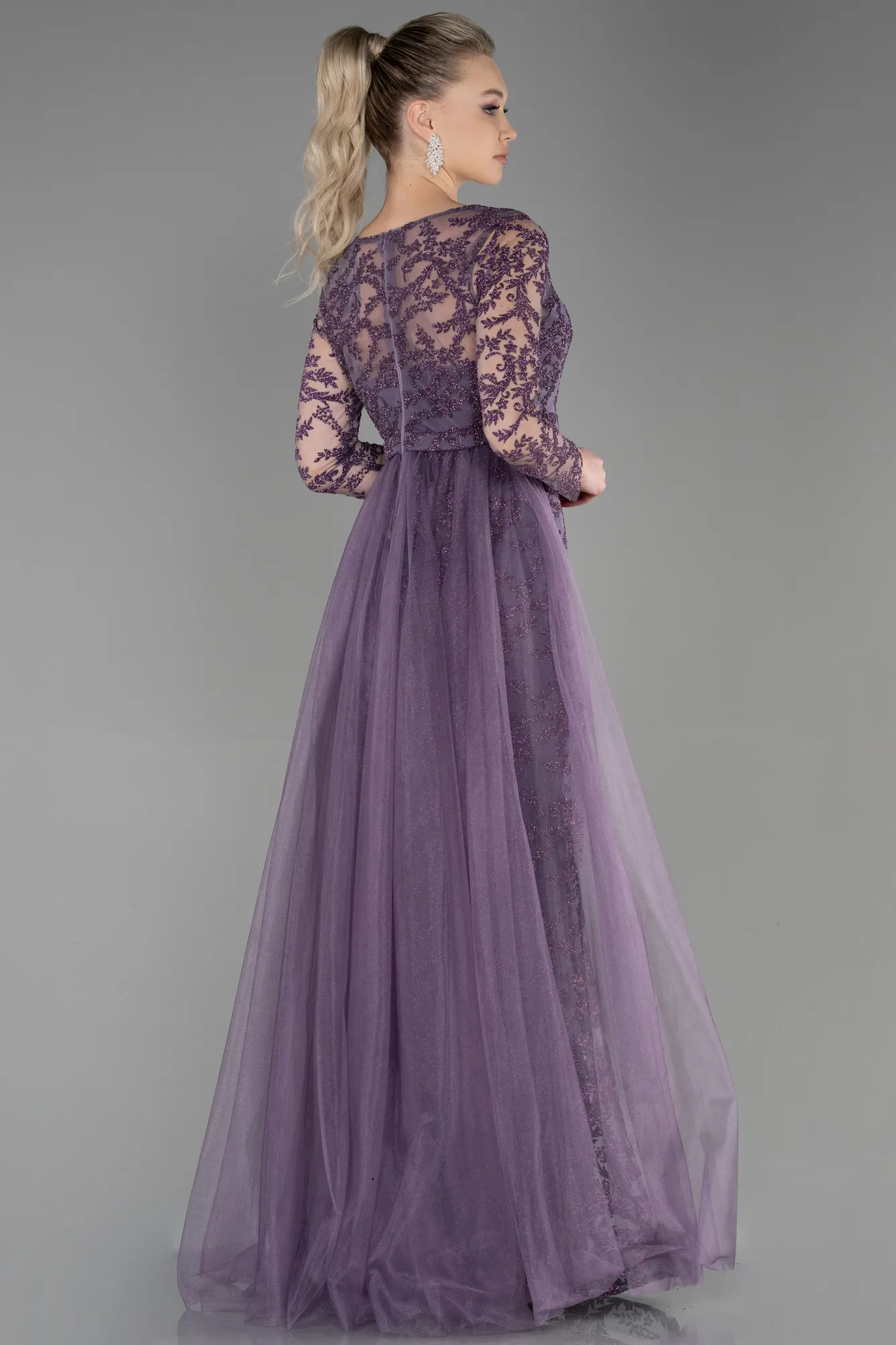 Lavender-Long Evening Dress ABU2237