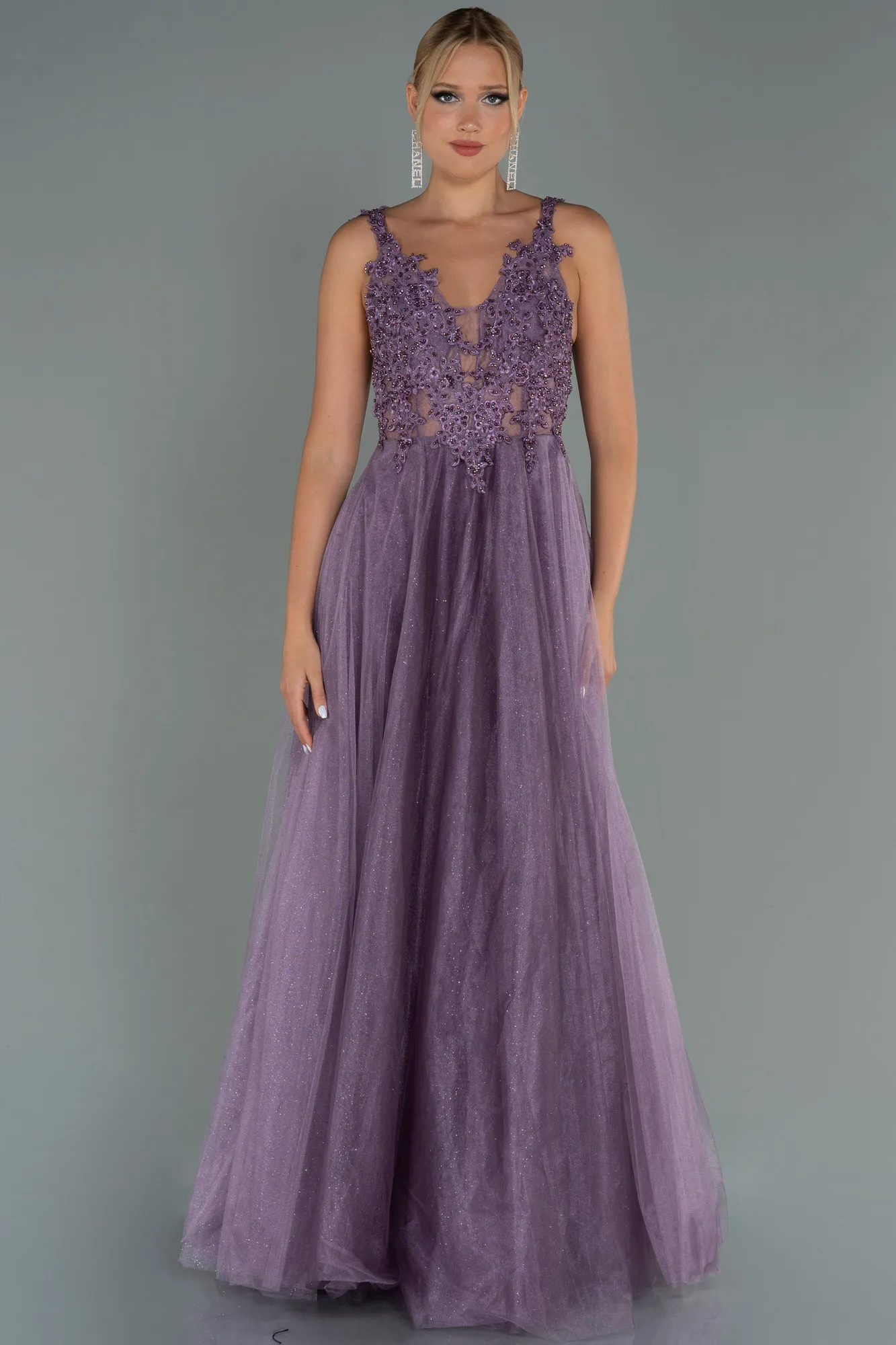 Lavender-Long Evening Dress ABU2278