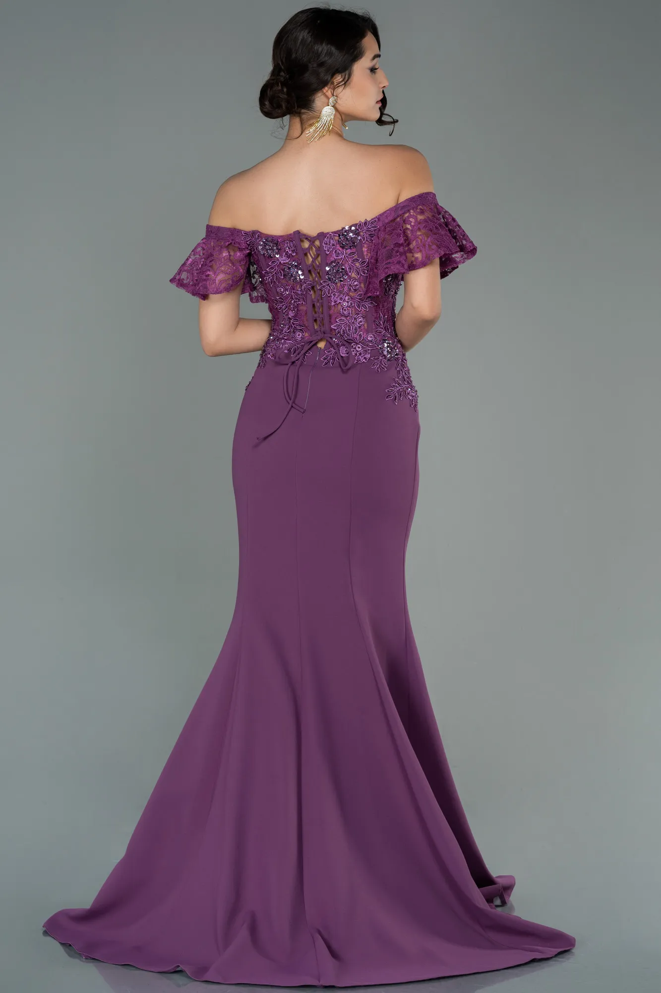 Lavender-Long Evening Dress ABU3077