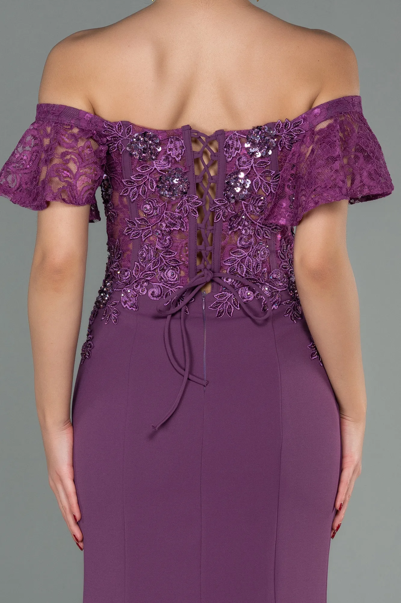 Lavender-Long Evening Dress ABU3077