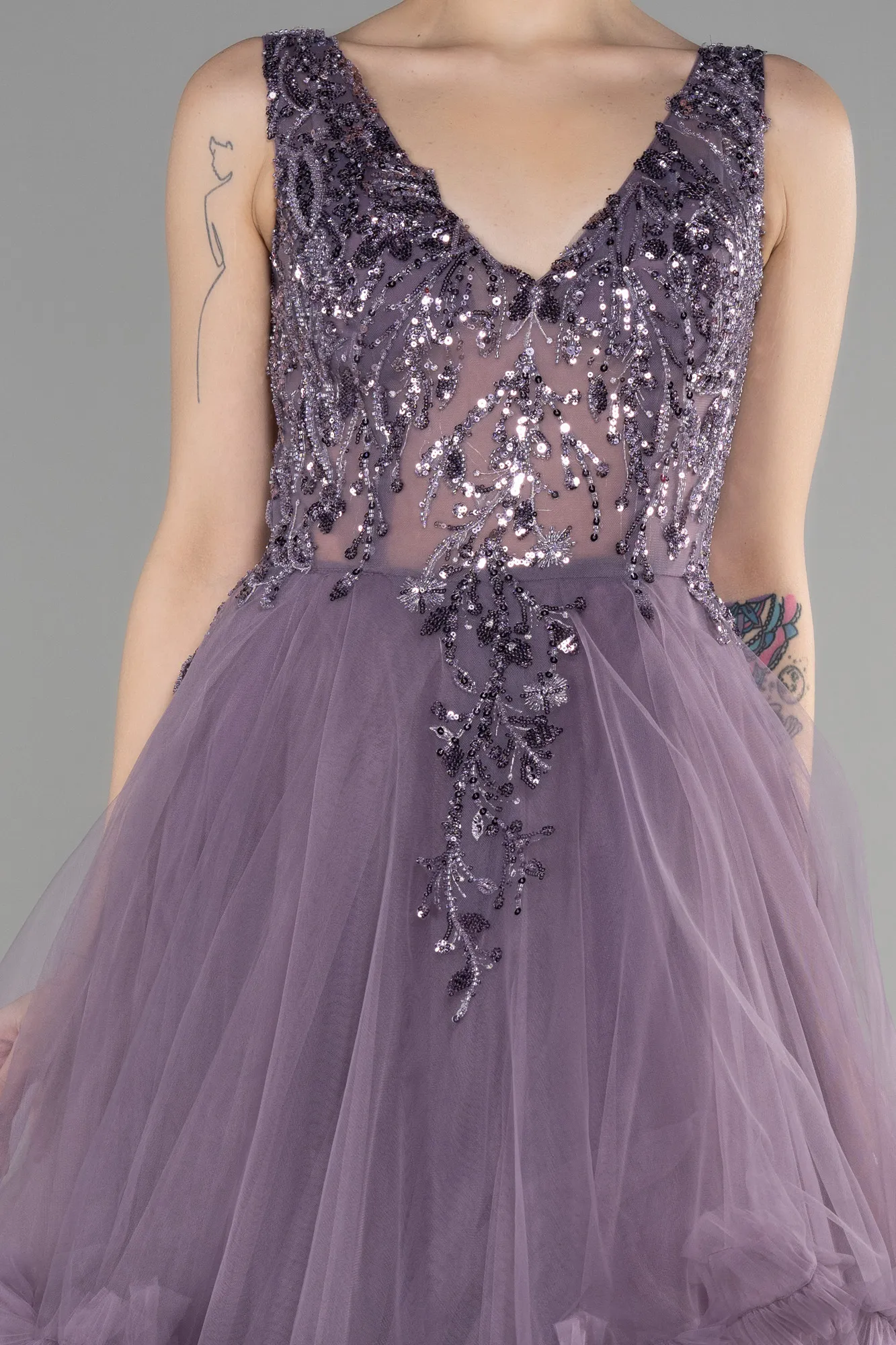 Lavender-Long Evening Dress ABU3529