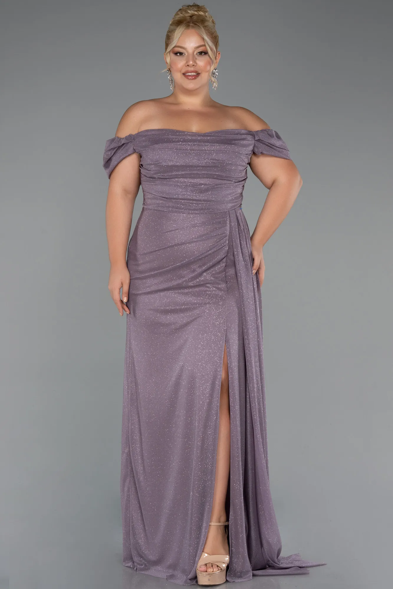 Lavender-Long Formal Plus Size Dress ABU5252