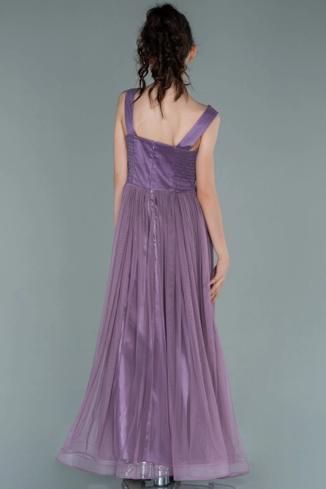 Lavender-Long Girl Dress ABU2447