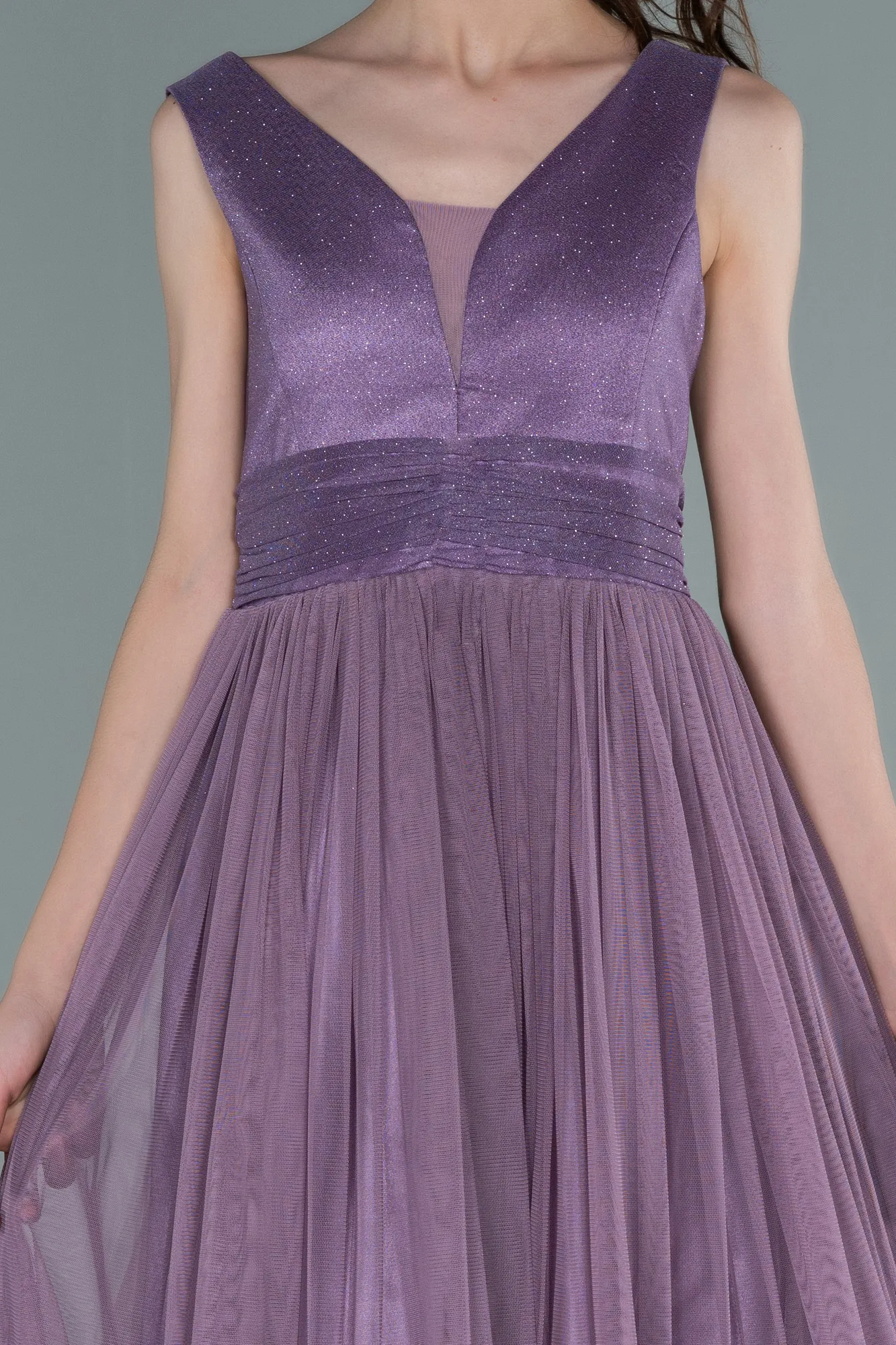 Lavender-Long Girl Dress ABU2447