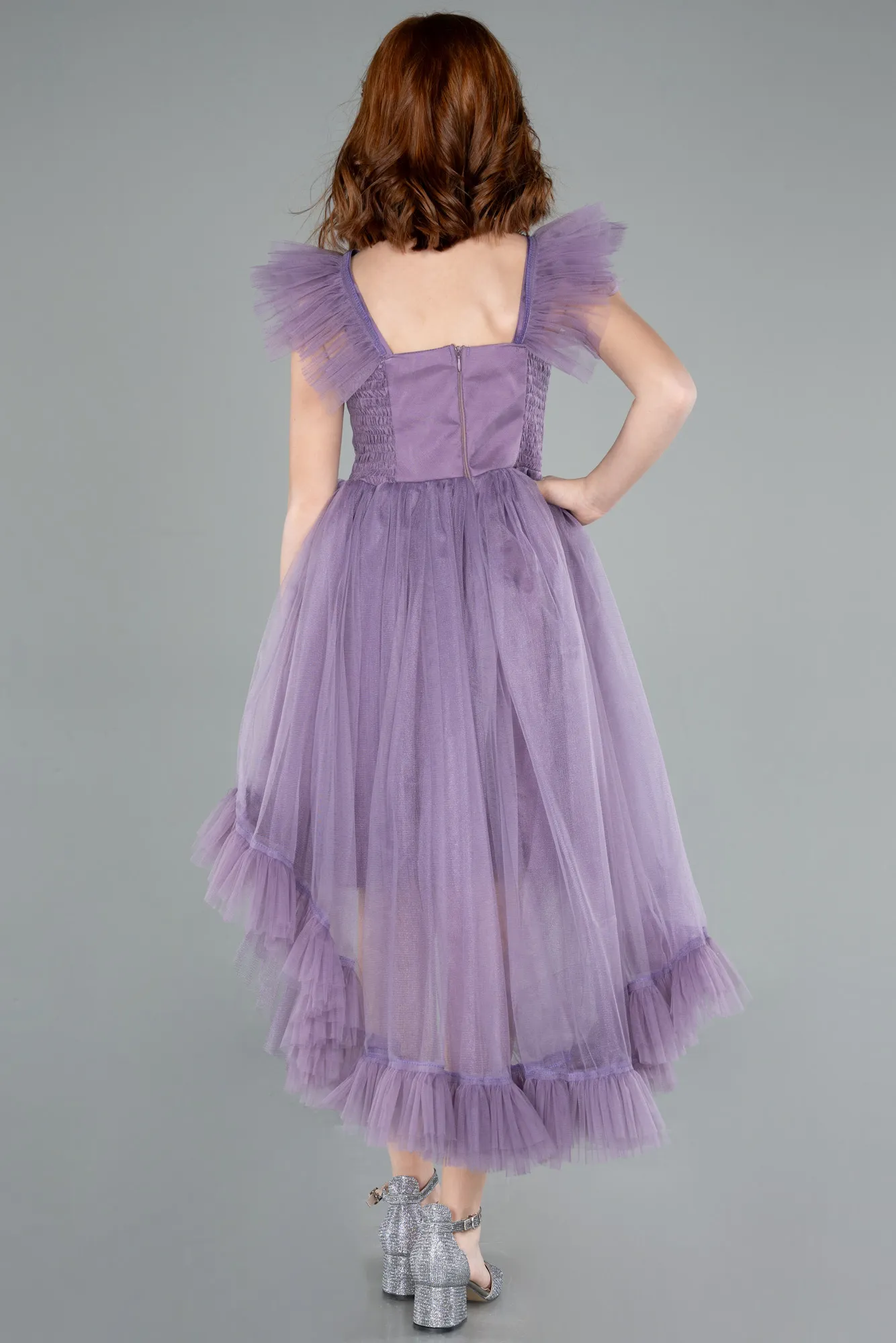Lavender-Long Girl Dress ABU4239