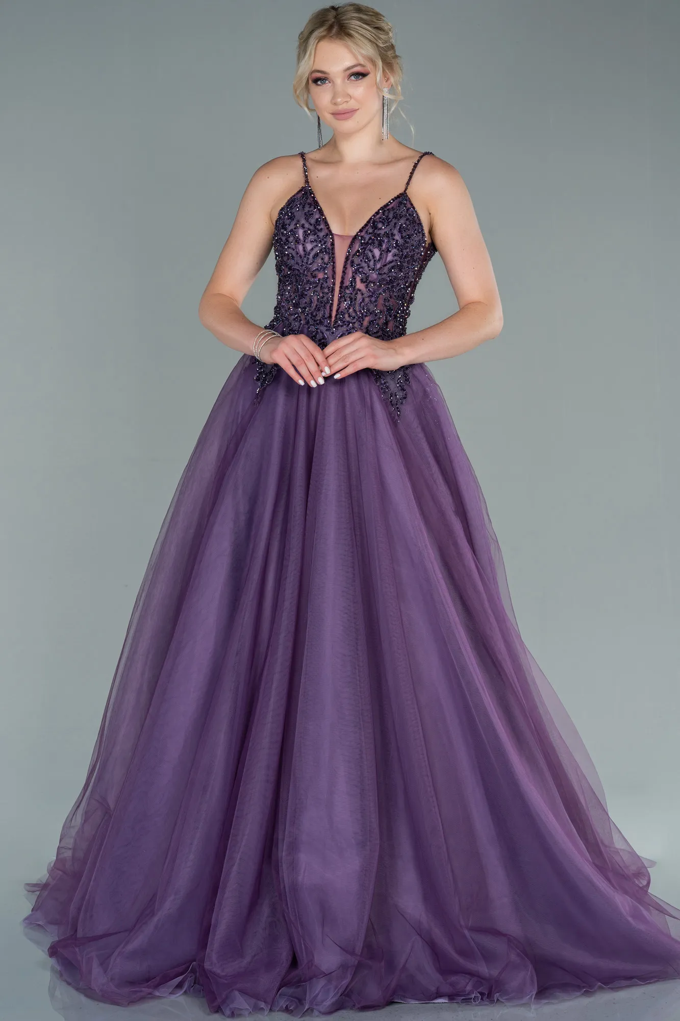 Lavender-Long Haute Couture ABU2059