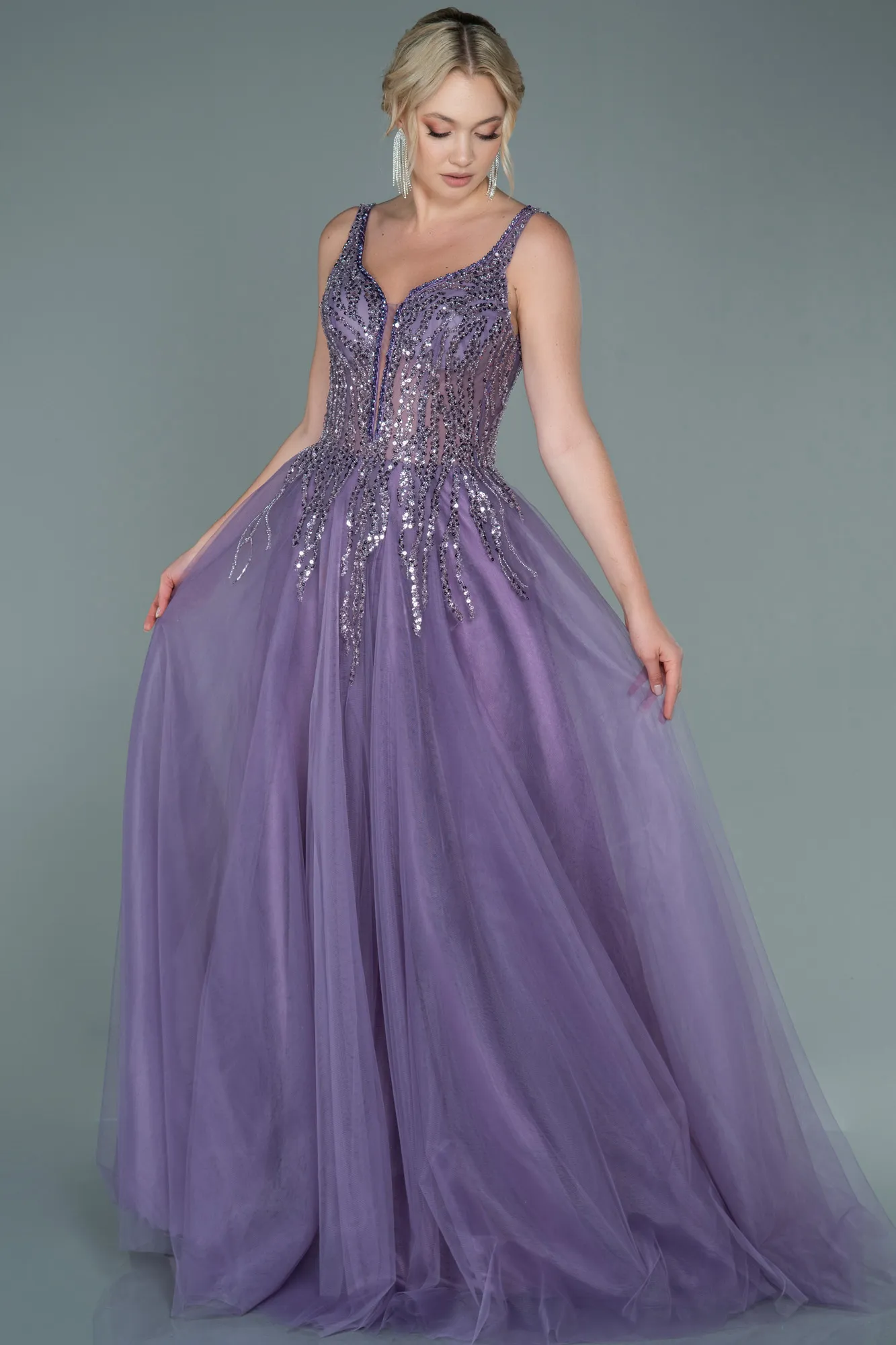 Lavender-Long Haute Couture ABU2629