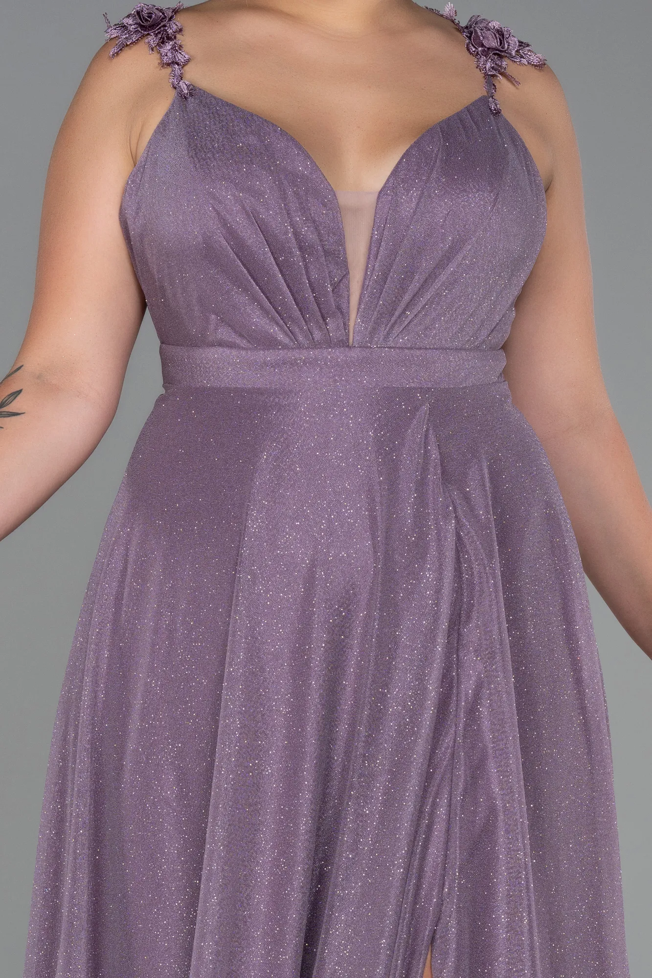 Lavender-Long Oversized Evening Dress ABU3174
