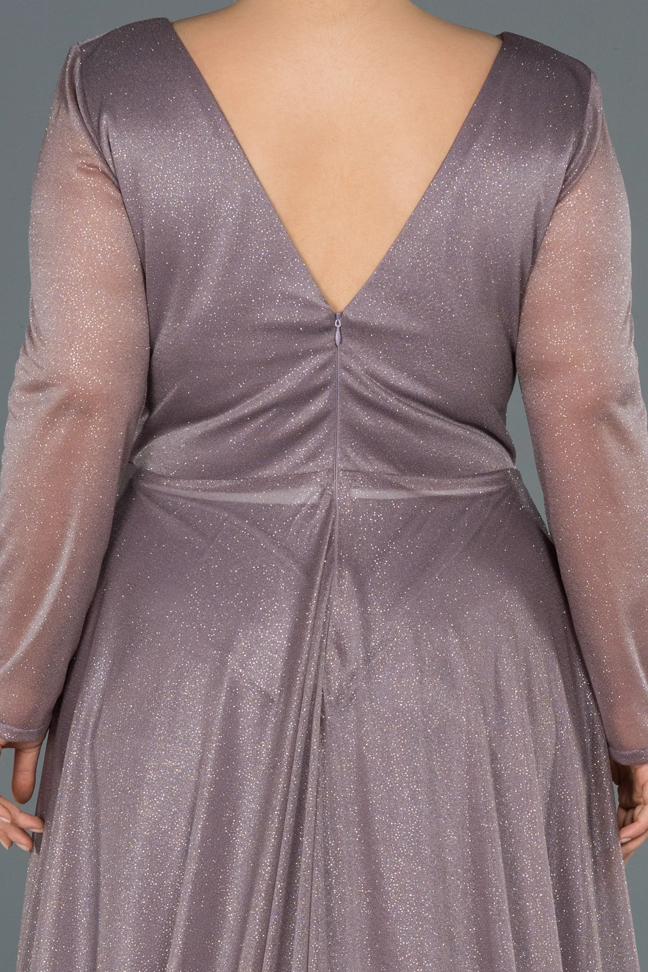 Lavender-Long Oversized Evening Dress ABU991