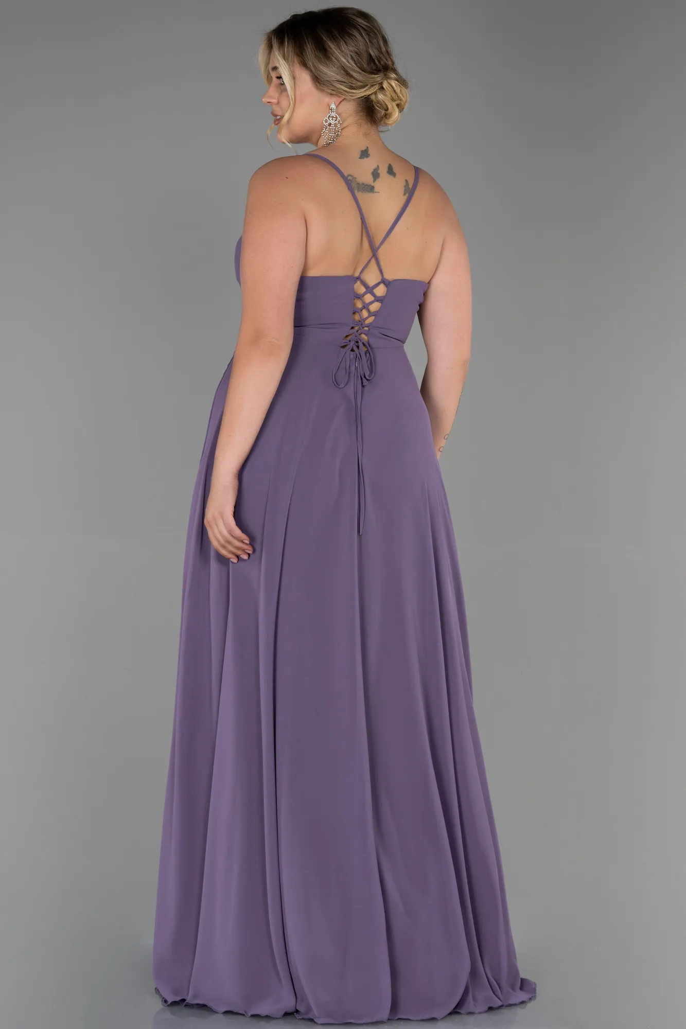 Lavender-Long Plus Size Evening Dress ABU1324