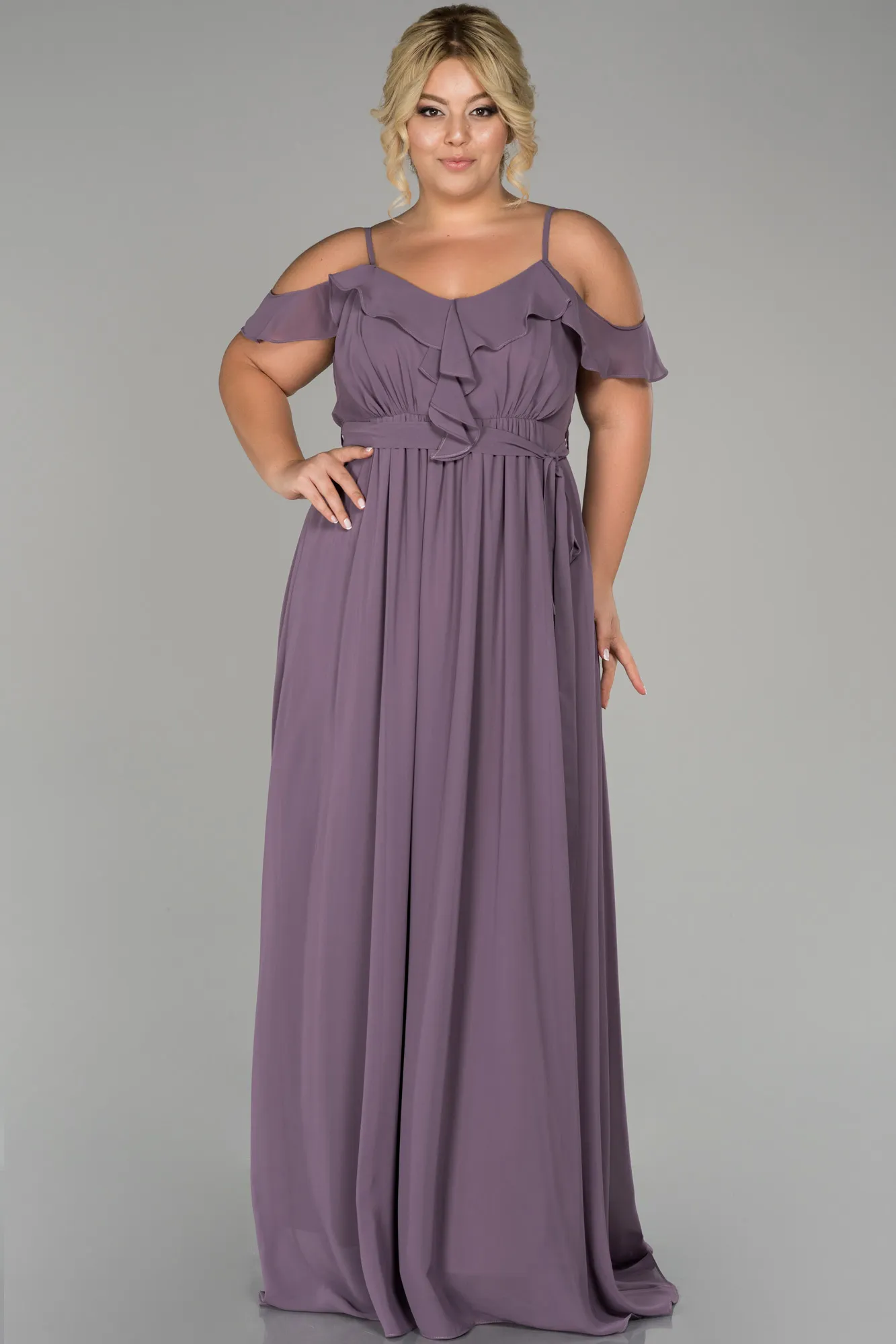 Lavender-Long Plus Size Evening Dress ABU1449