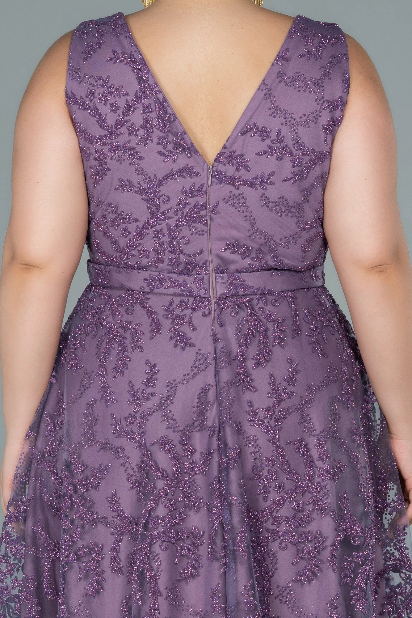 Lavender-Long Plus Size Evening Dress ABU2537