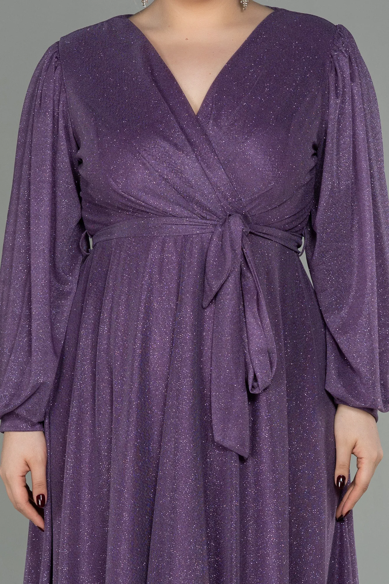 Lavender-Long Plus Size Evening Dress ABU2962