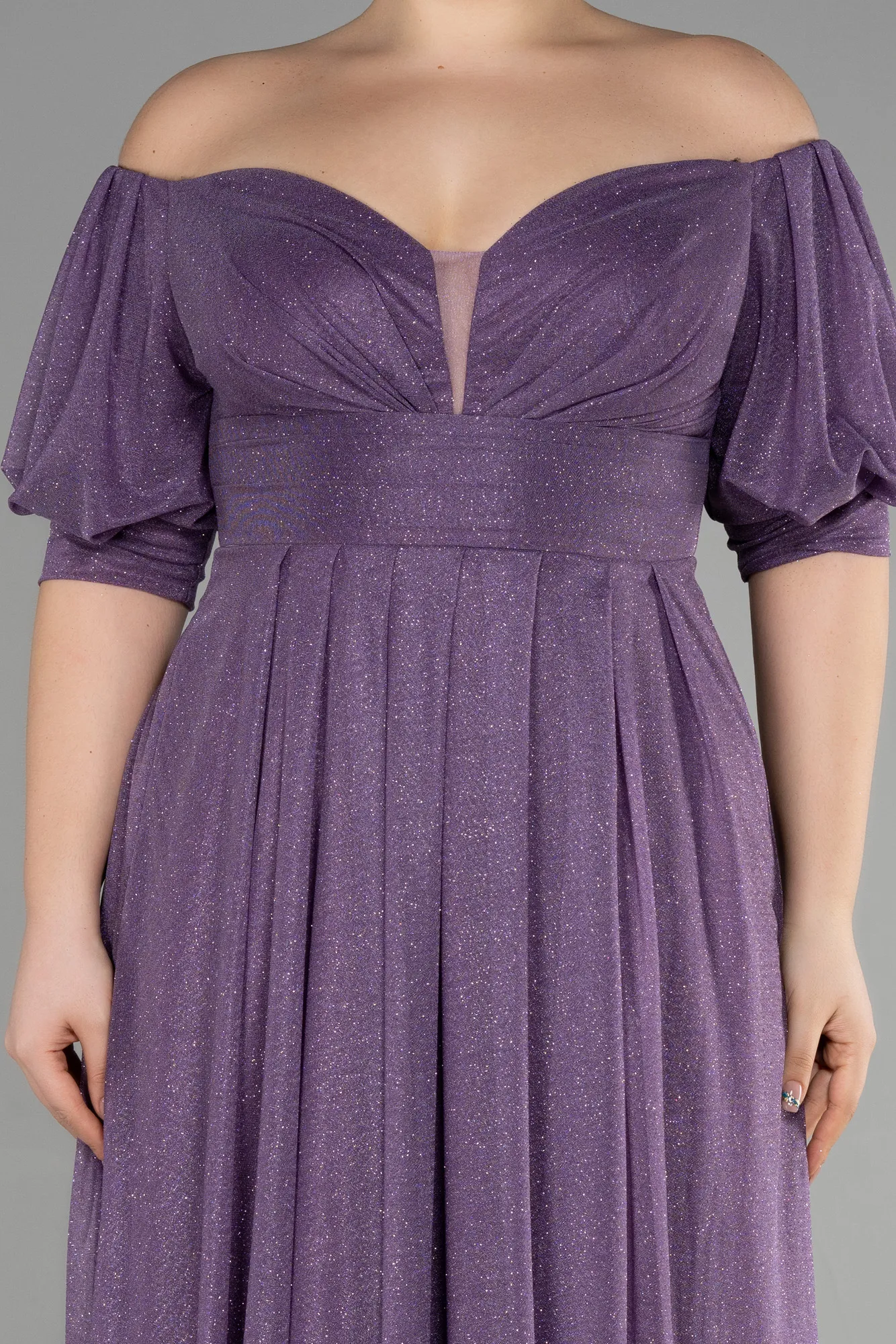 Lavender-Long Plus Size Evening Dress ABU3615