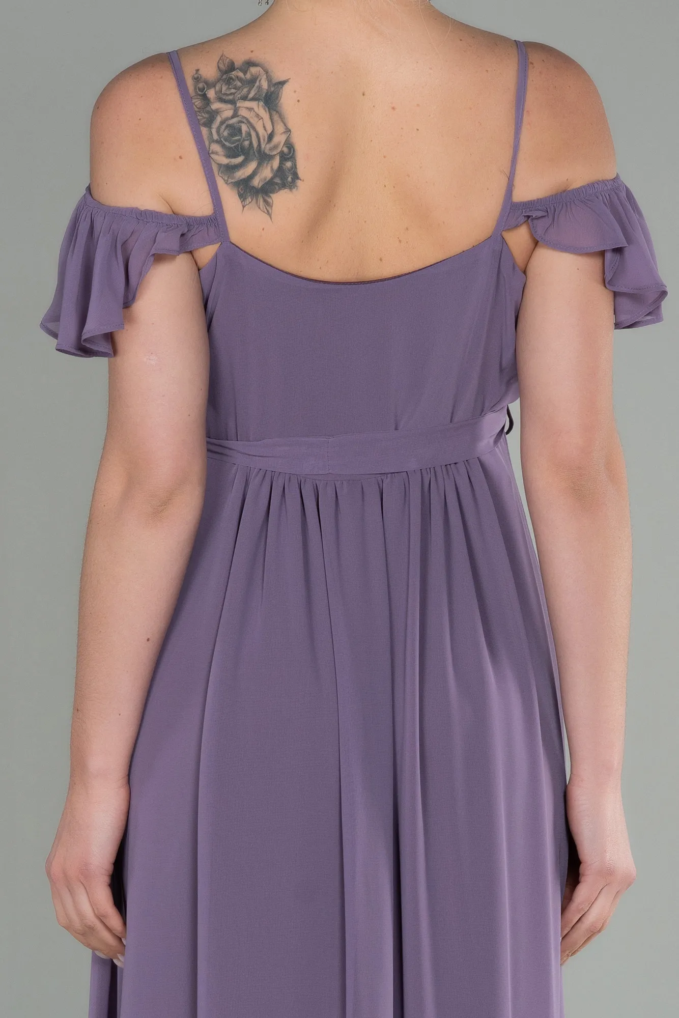 Lavender-Long Pregnancy Evening Dress ABU756