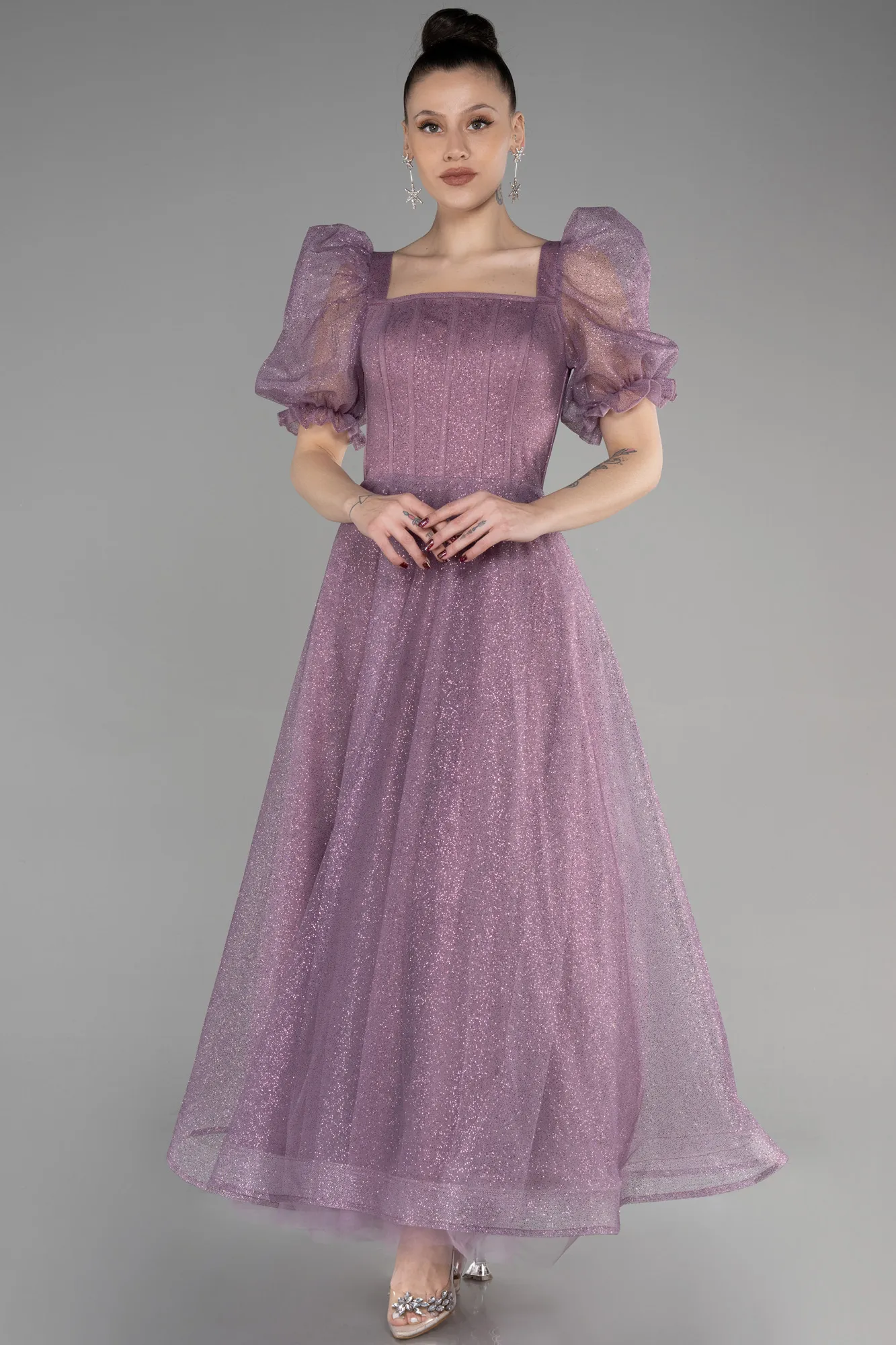 Lavender-Midi Evening Dress ABK1947