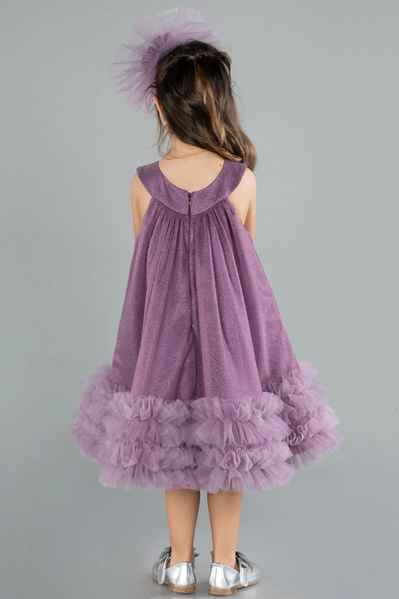Lavender-Midi Girl Dress ABK2297