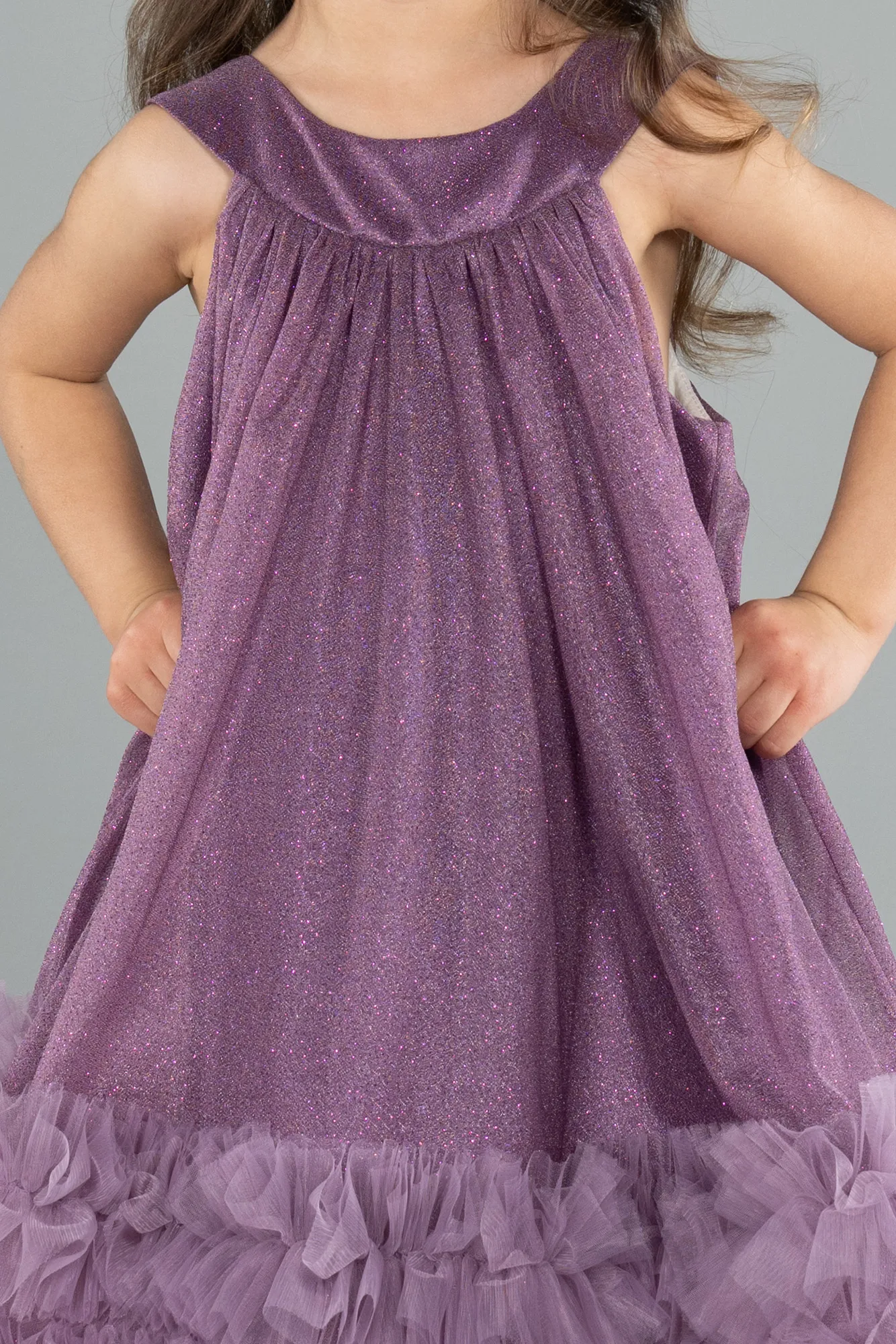 Lavender-Midi Girl Dress ABK2297